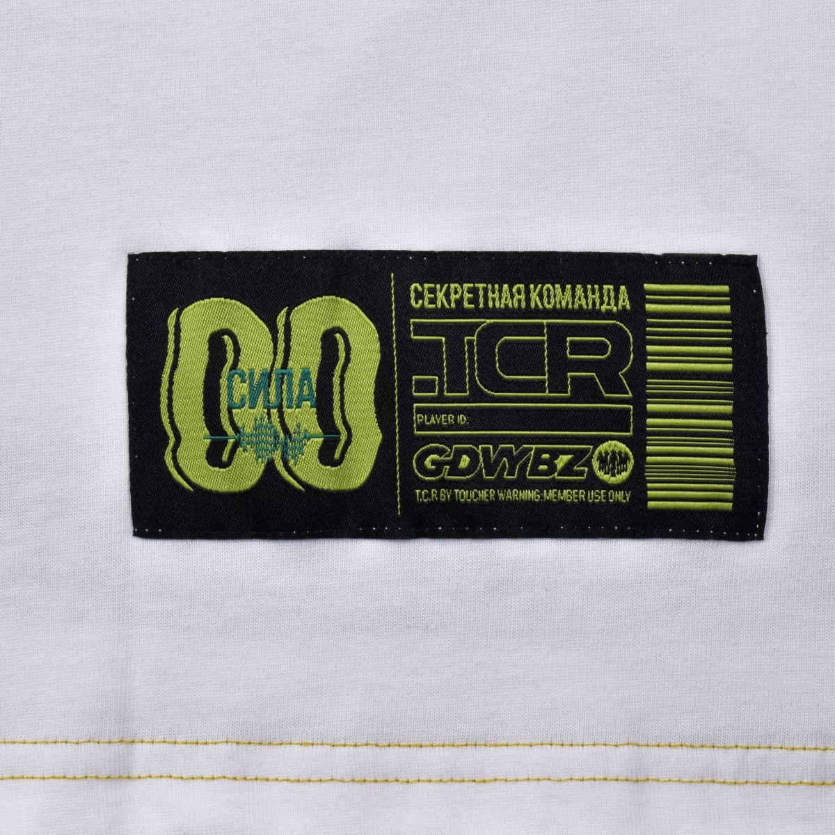 LIQUID OVERSIZED S/S TEE - WHITE/YELLOW