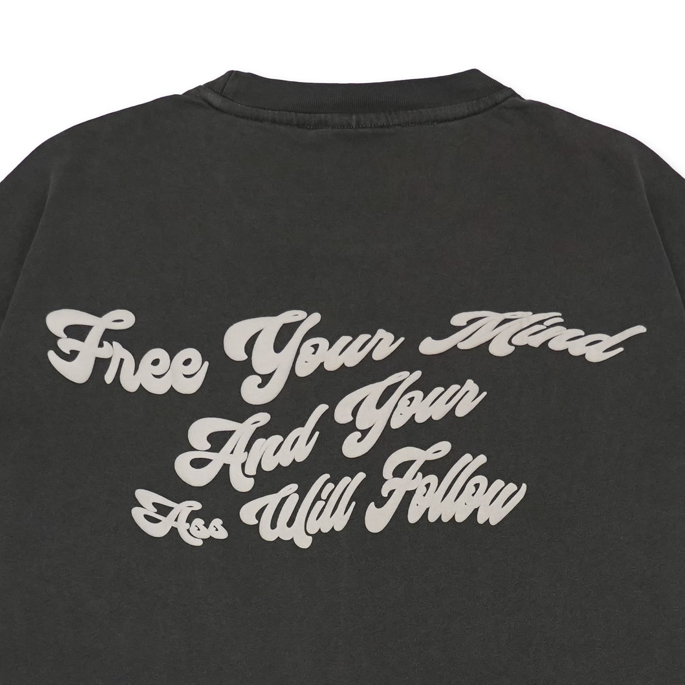 T.C.R MIND CONTROLLER WASHED S/S TEE - DARK GRAY