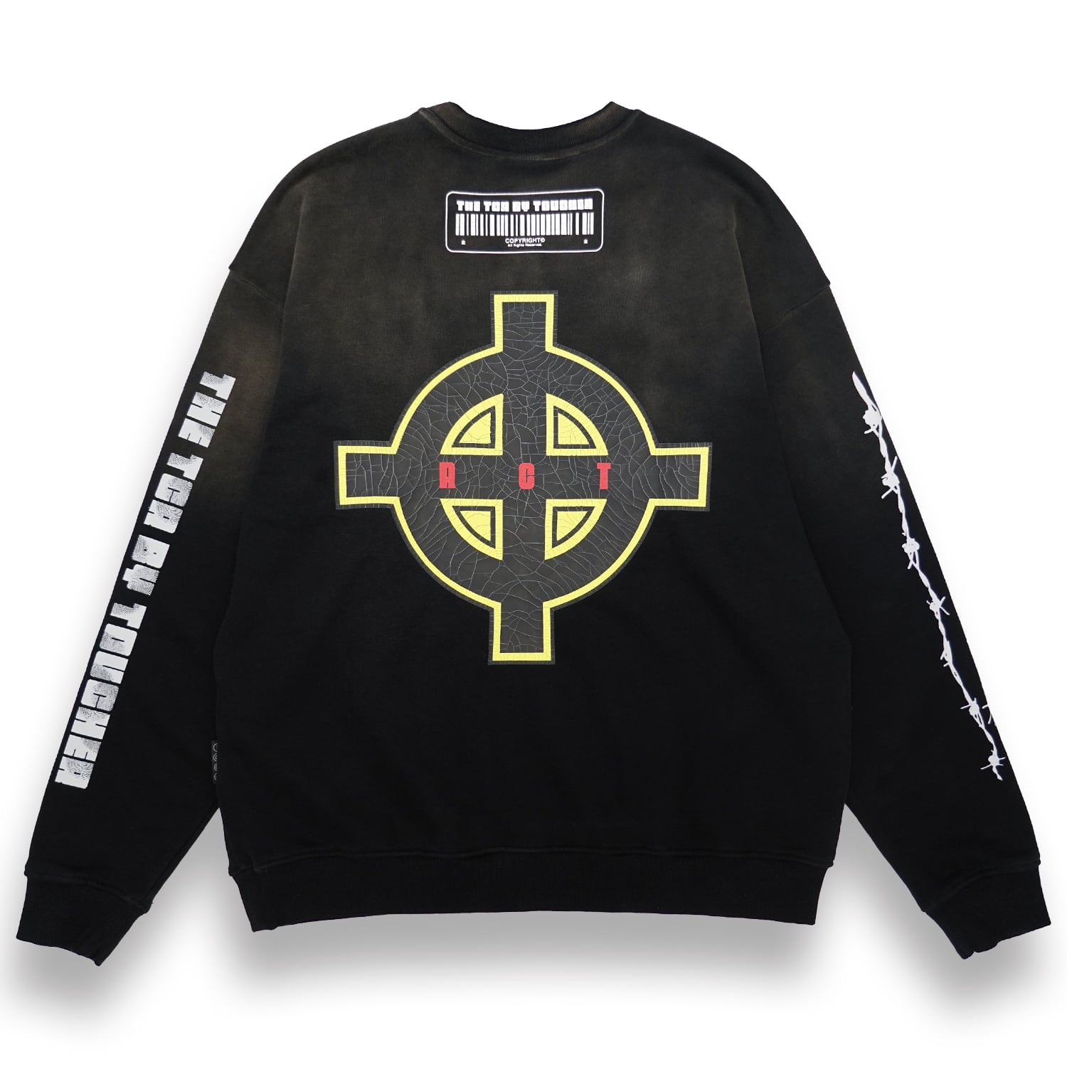 T.C.R IN MY HANDZ CREW NECK SWEAT SHIRT - BLACK