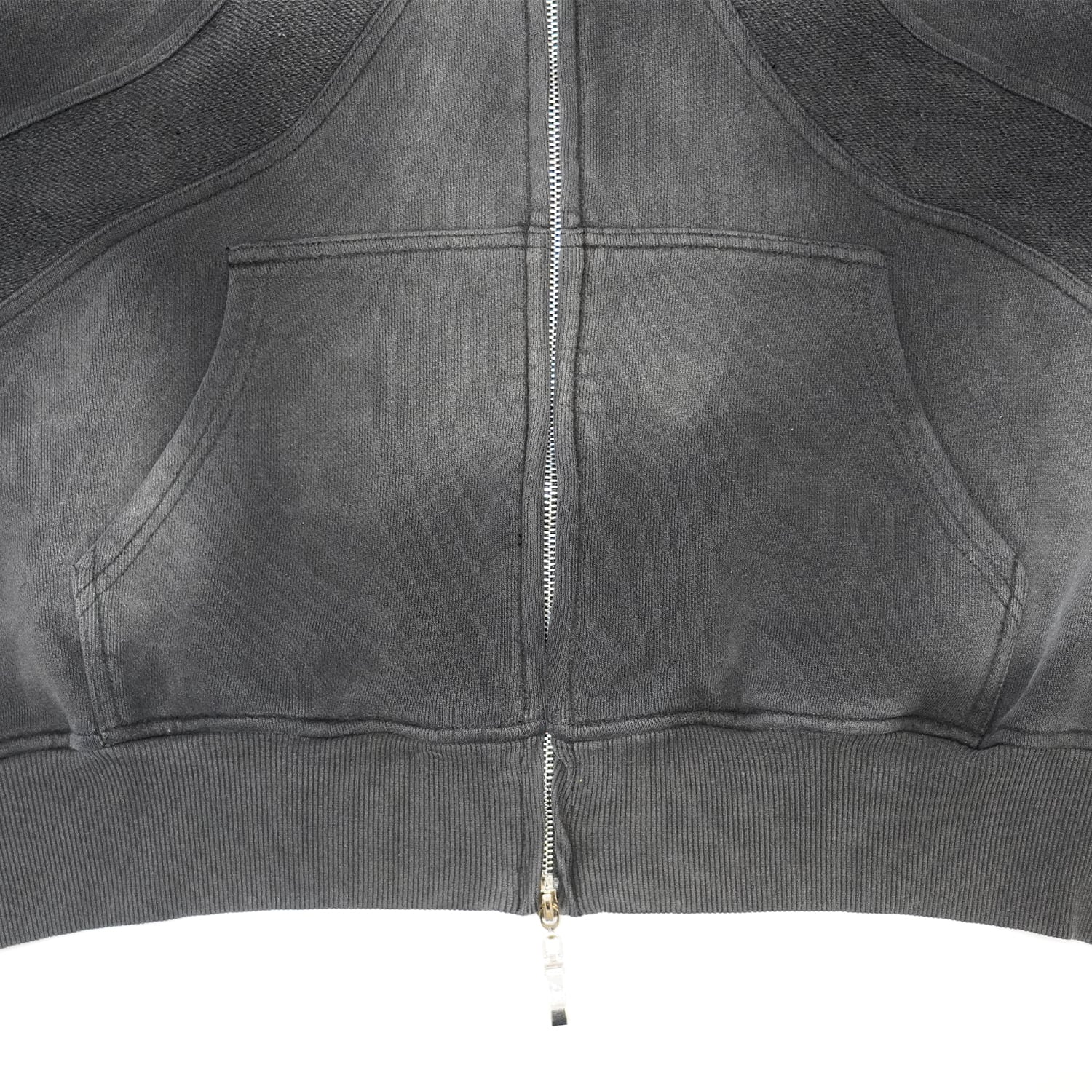 T.C.R DARK KNIGHT CROPPED ZIP HOODIE - BLACK