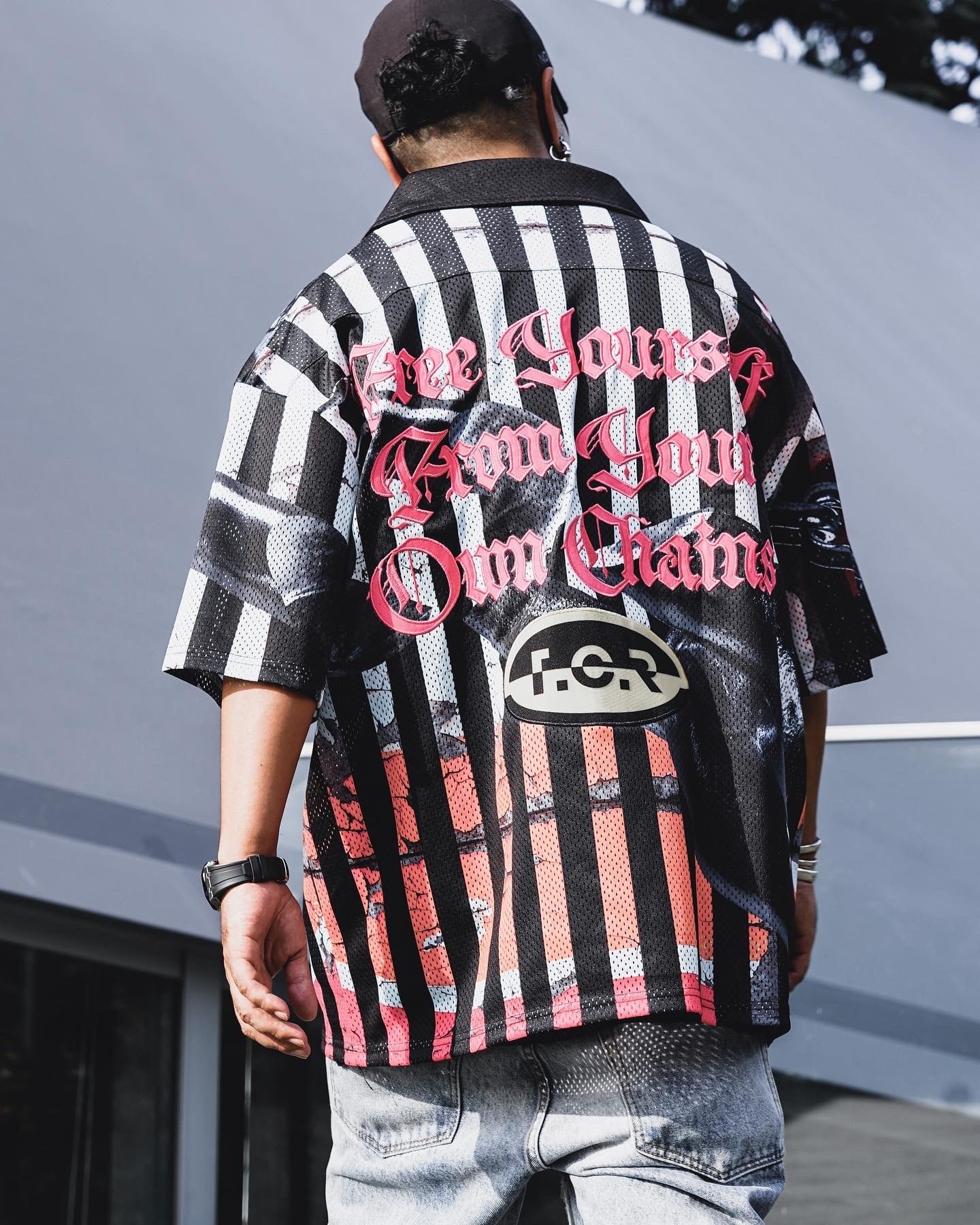 T.C.R CHAIN REACTION ALLOVER S/S MESH SHIRTS