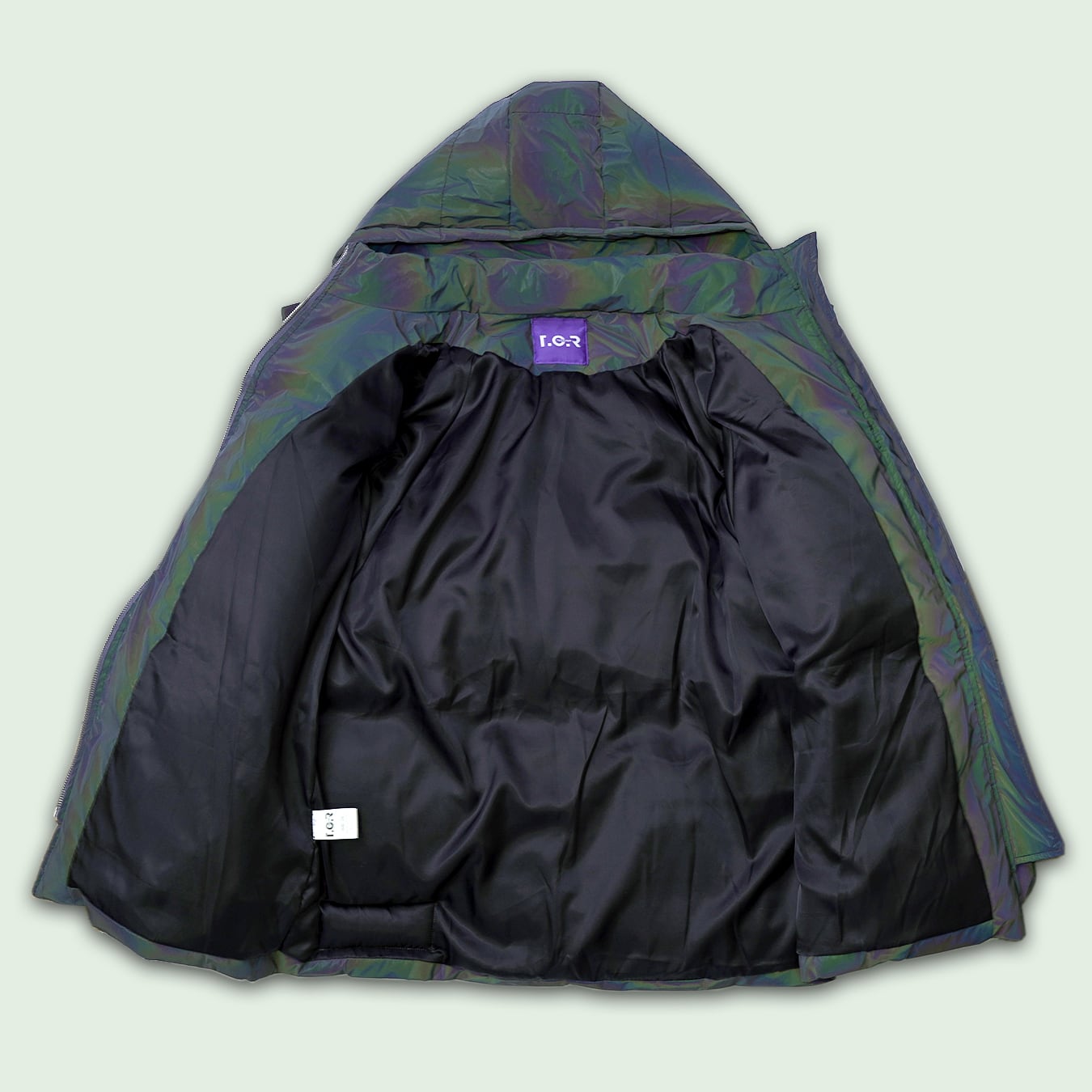 REFLECTIVE PUFFER JACKET - GRAY