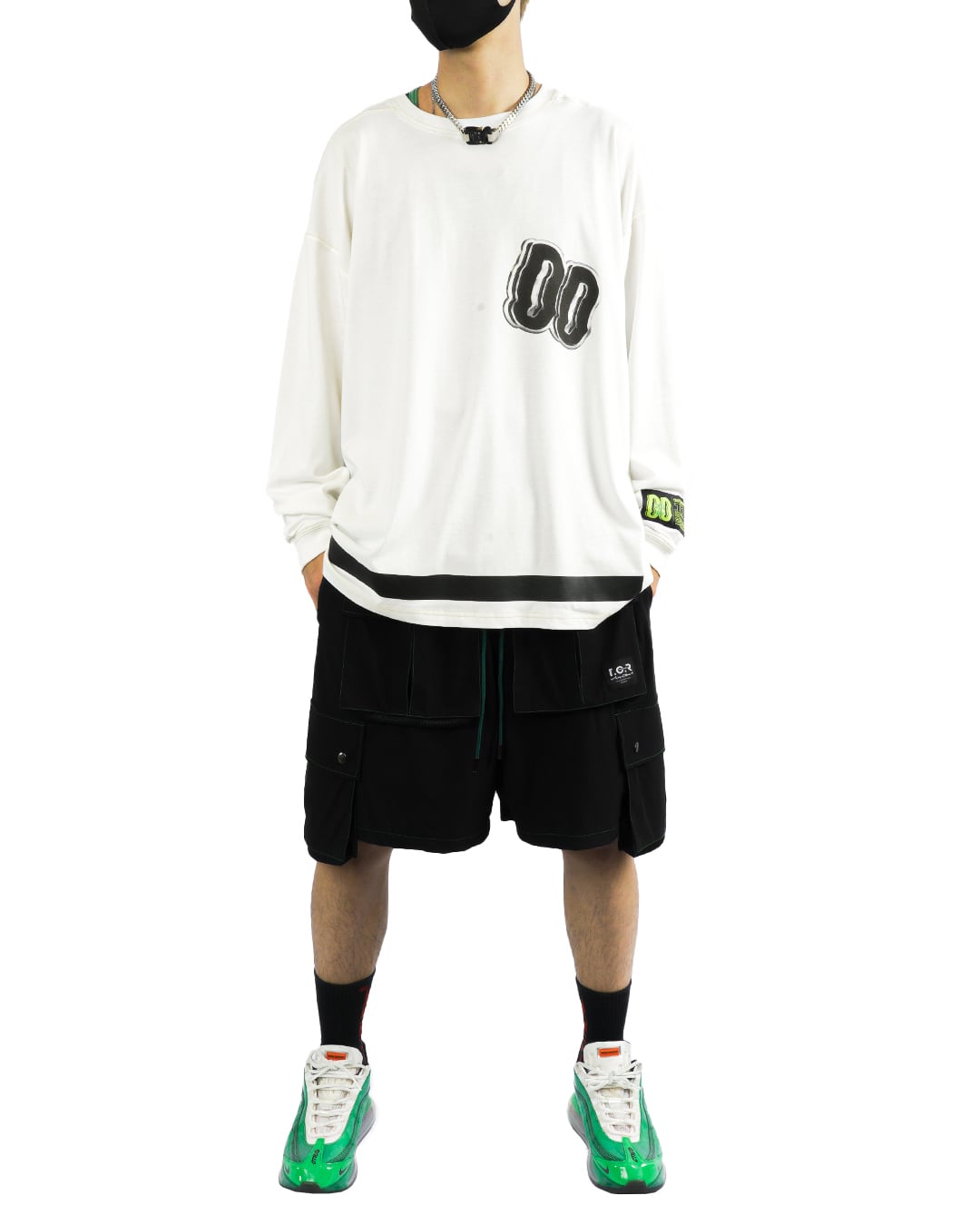 T.C.R EQUIPMENT SHELL SHORTS V3 - BLACK/GREEN