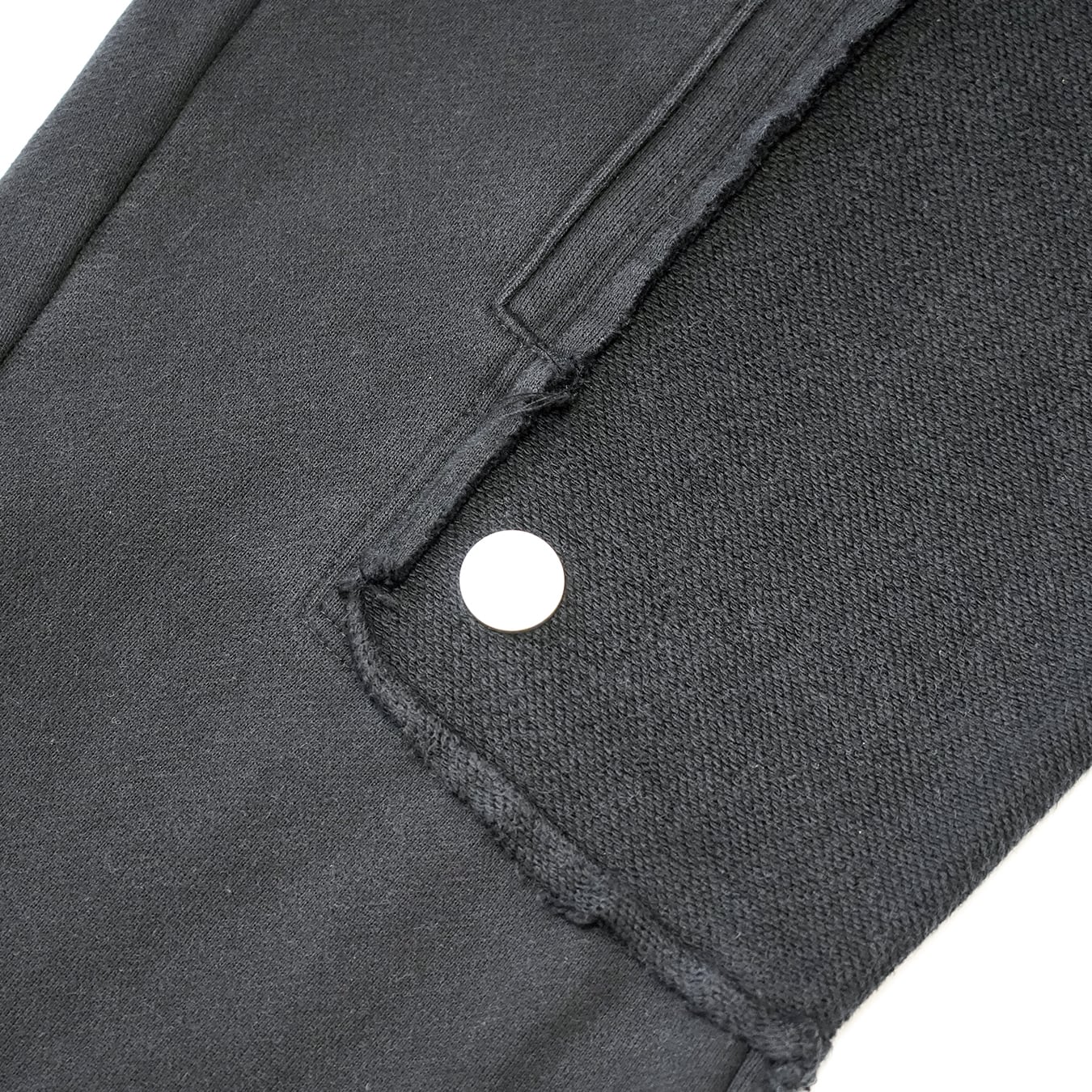 T.C.R DISTRESSED WASHED BAGGY SWEAT PANTS - BLACK