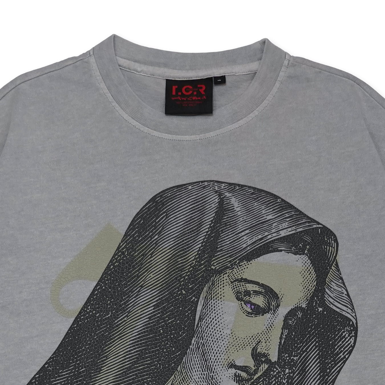 T.C.R LIGHTNING MARIA WASHED S/S TEE - ASH GRAY