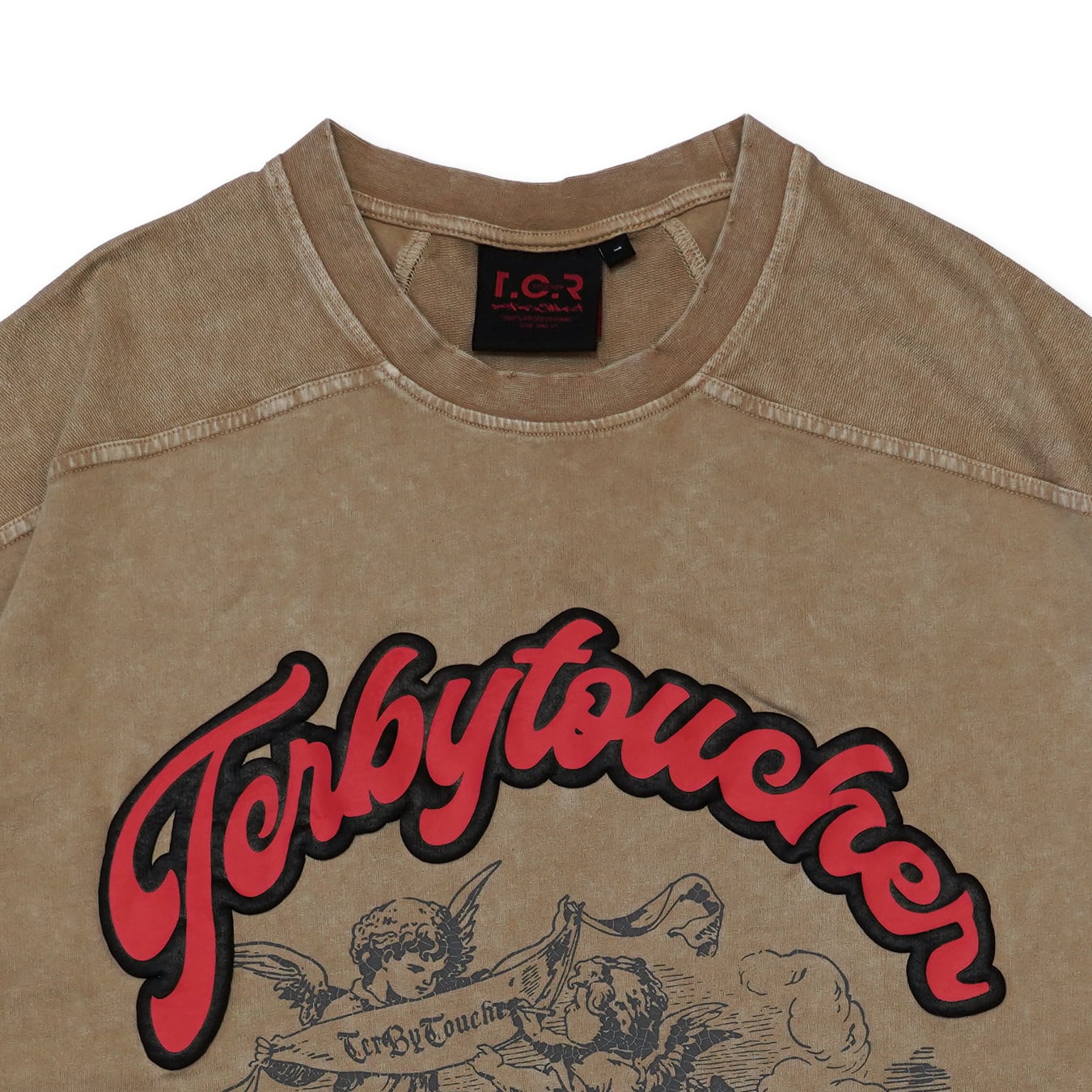 T.C.R ANGELS WASHED S/S PANEL TEE - IVOLY