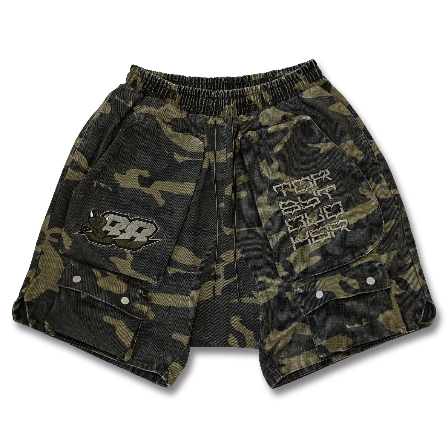 T.C.R RELAPSE MULTI POCKET SAROUEL CARGO SHORTS - CAMO