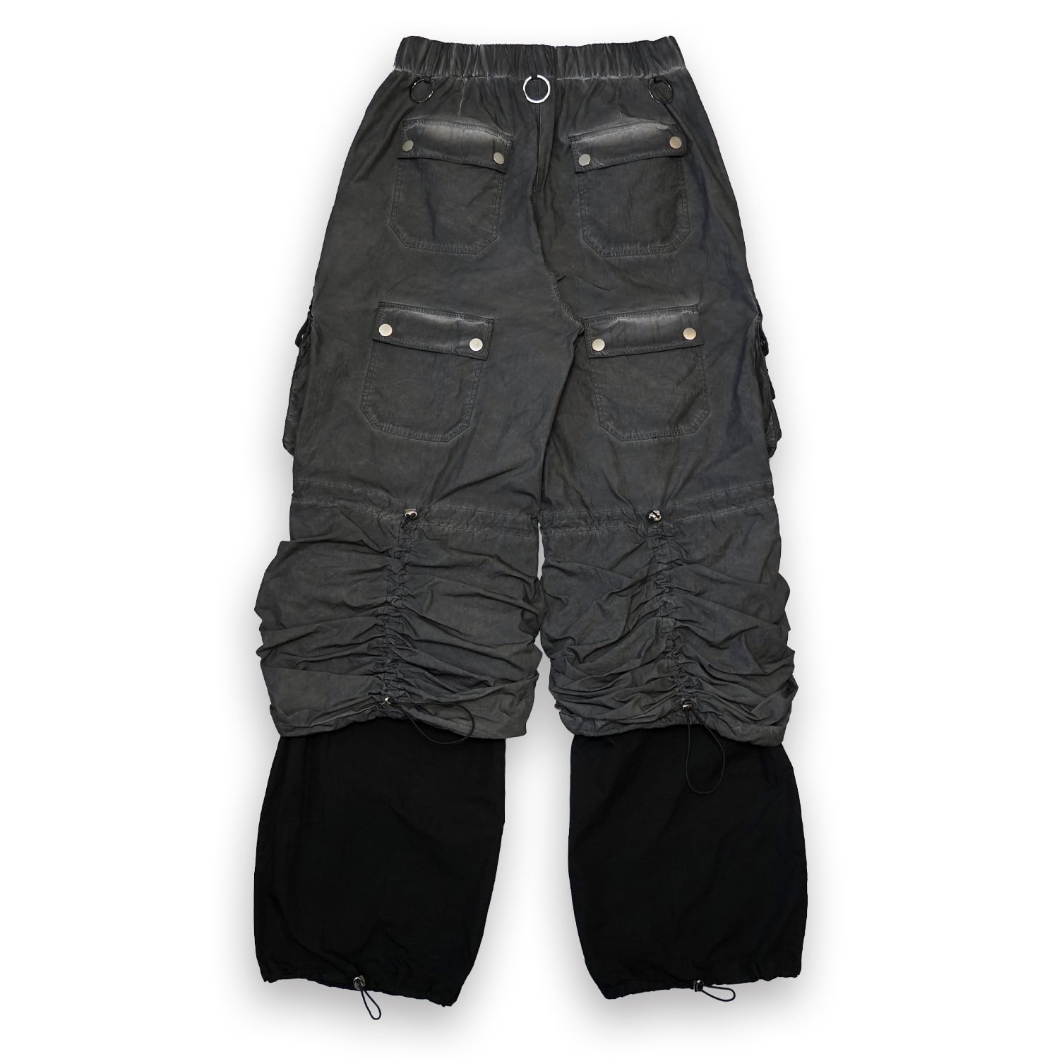 T.C.R TRANSFORM LAYERD BAGGY PANTS - BLACK