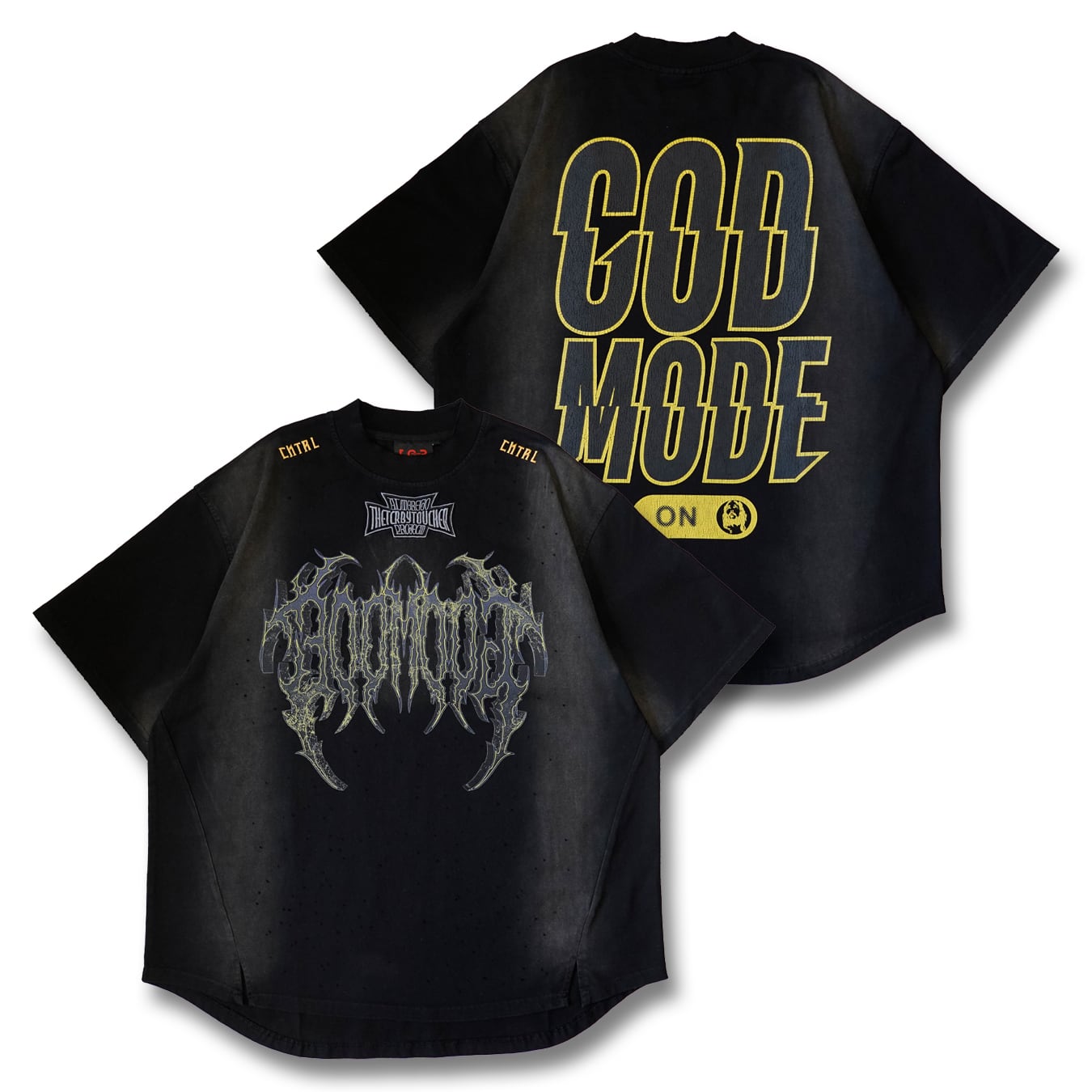 T.C.R GOD MODE DAMAGE S/S TEE - BLACK