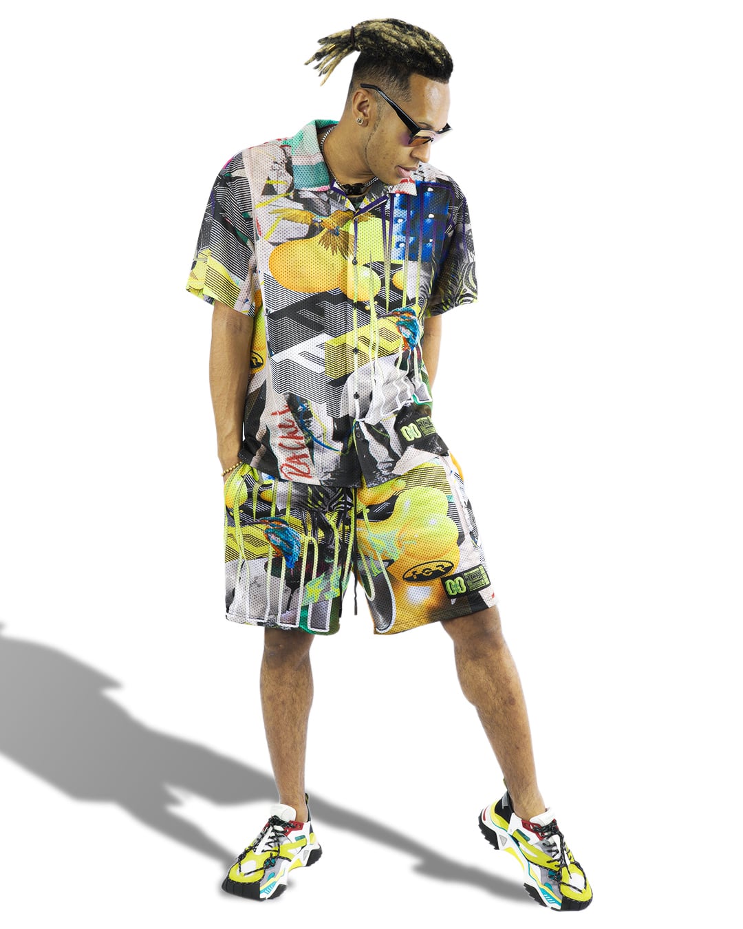 T.C.R PARADISE ALL OVER MESH SHORTS V2 - MULTI