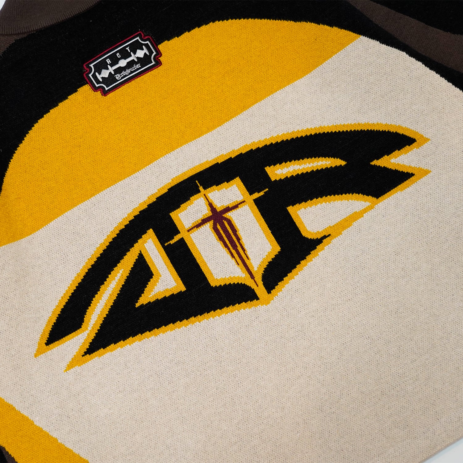 T.C.R RACING ZIP-UP KNIT SWEATER - MULTI