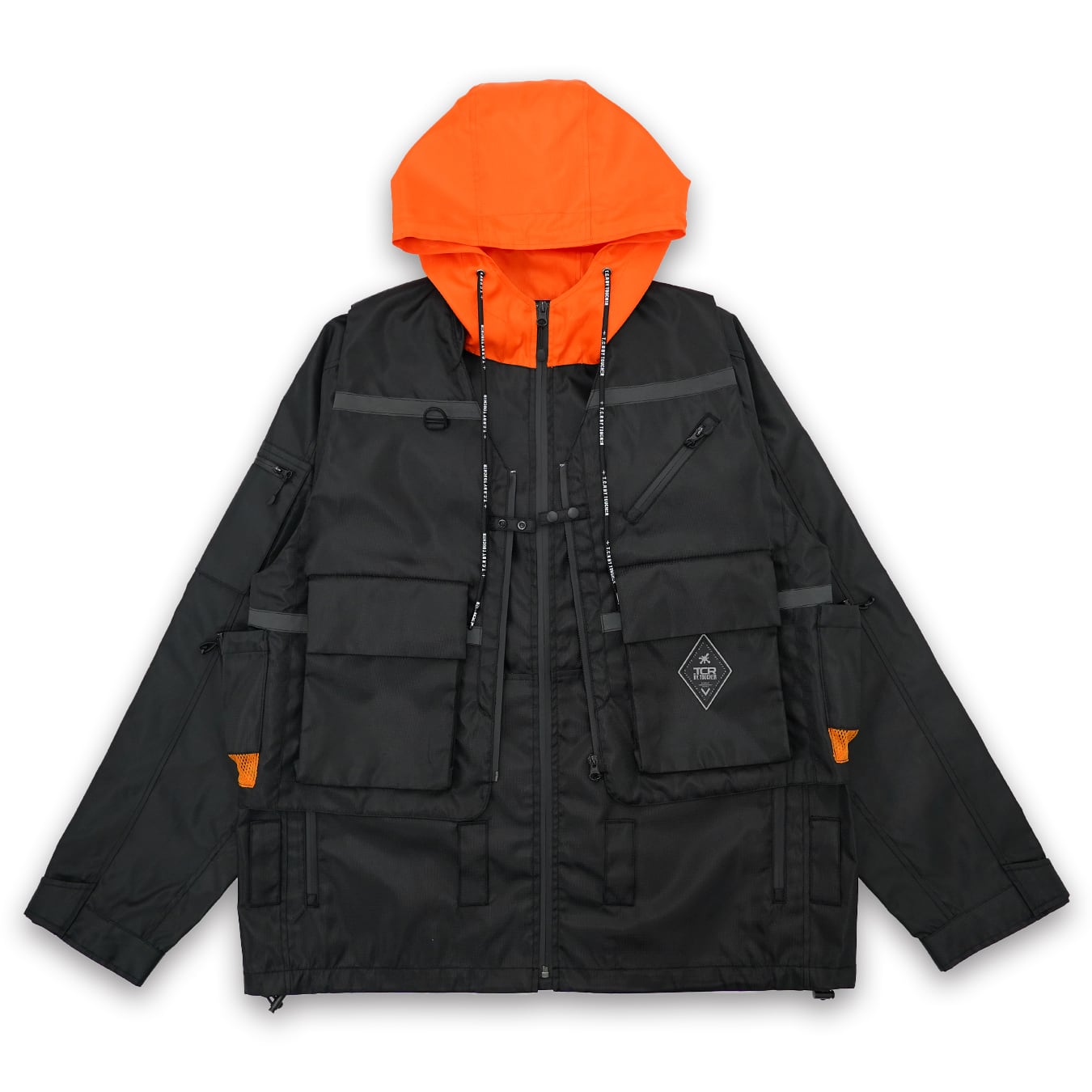 T.C.R WATERPROOF VENTURE JACKET - BLACK / ORANGE