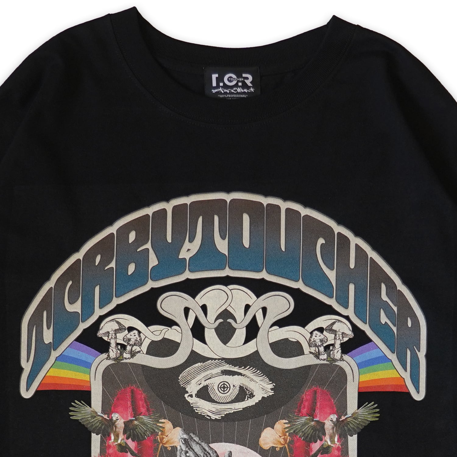 T.C.R MUSHROOM WIDE FIT L/S TEE - BLACK