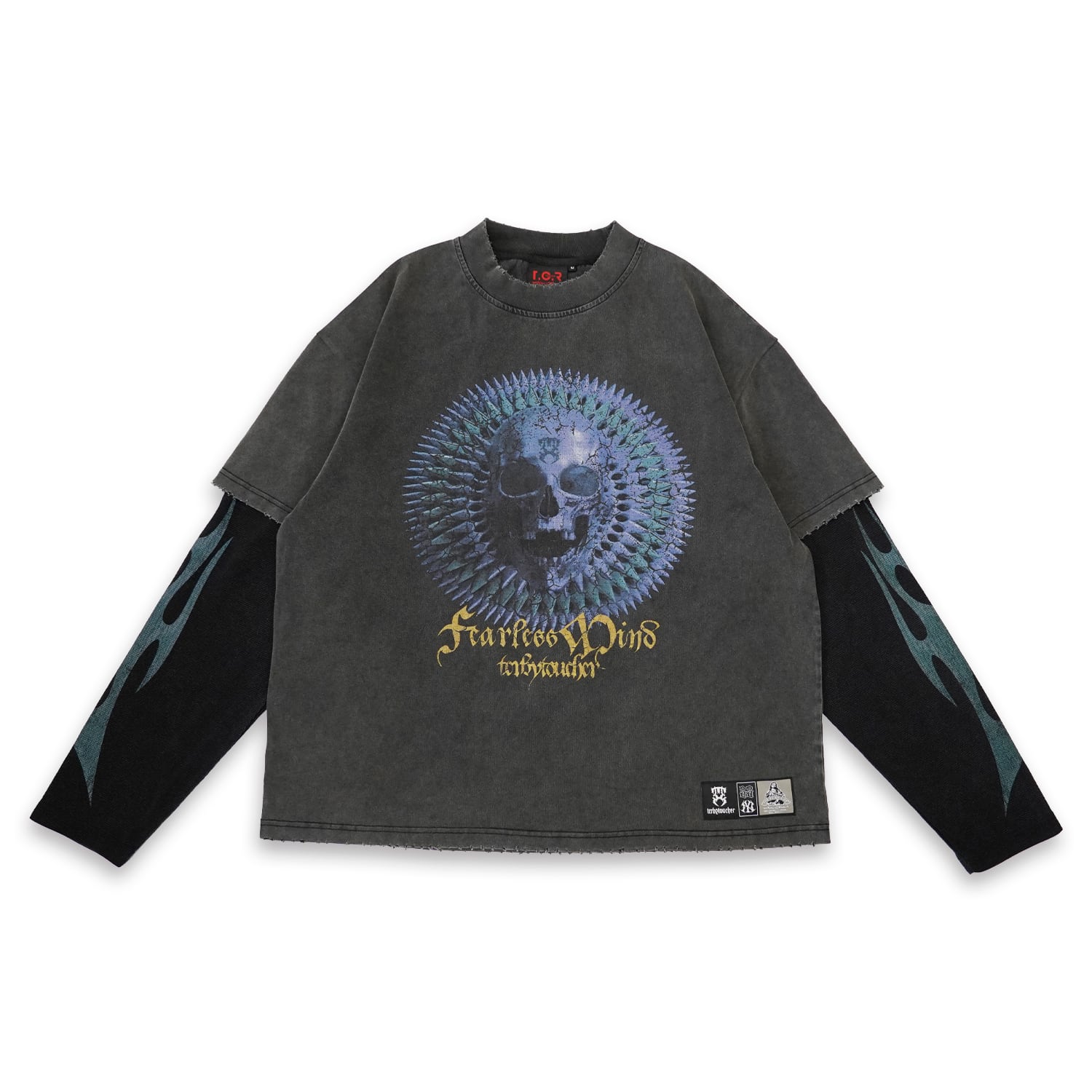 T.C.R FEARLESS MIND LAYERED L/S TEE - GRAY