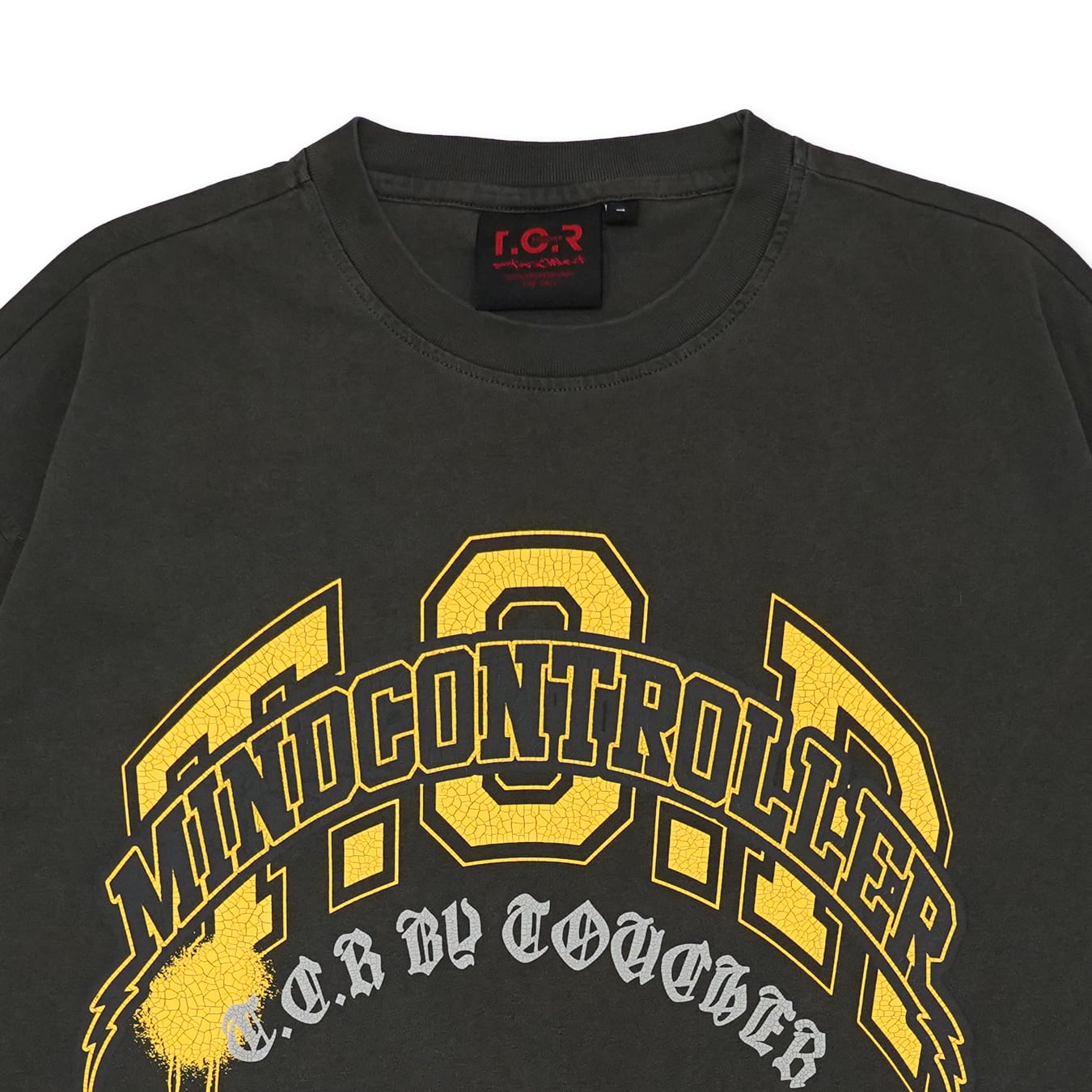 T.C.R MIND CONTROLLER WASHED S/S TEE - DARK GRAY