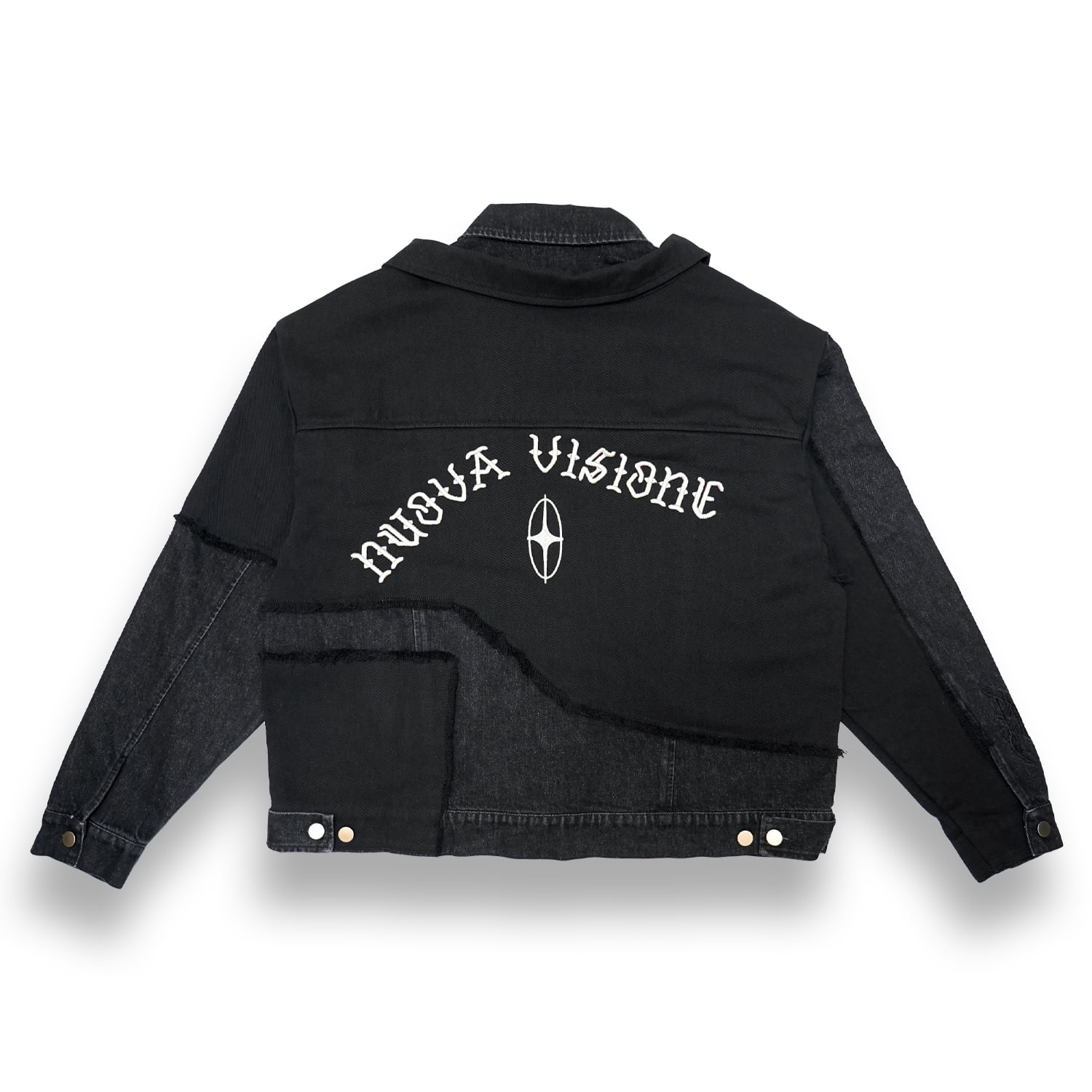 T.C.R NUOVA VISIONE CONTRAST DISTRESSED JACKET - BLACK
