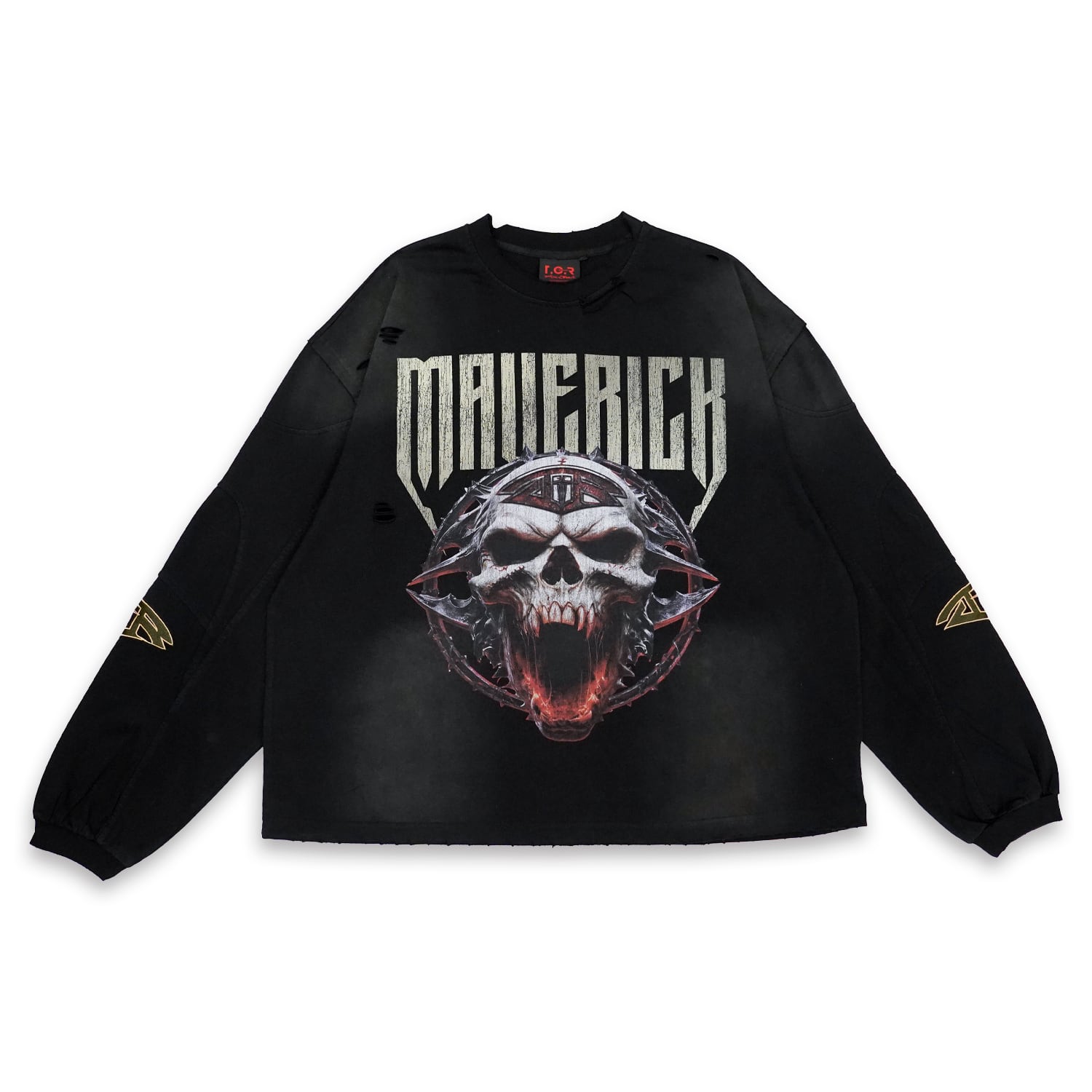 T.C.R REBEL HEART L/S TEE - BLACK