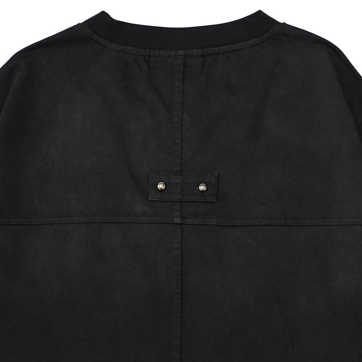 T.C.R LOGO DISTRESSED PANEL L/S TEE - BLACK