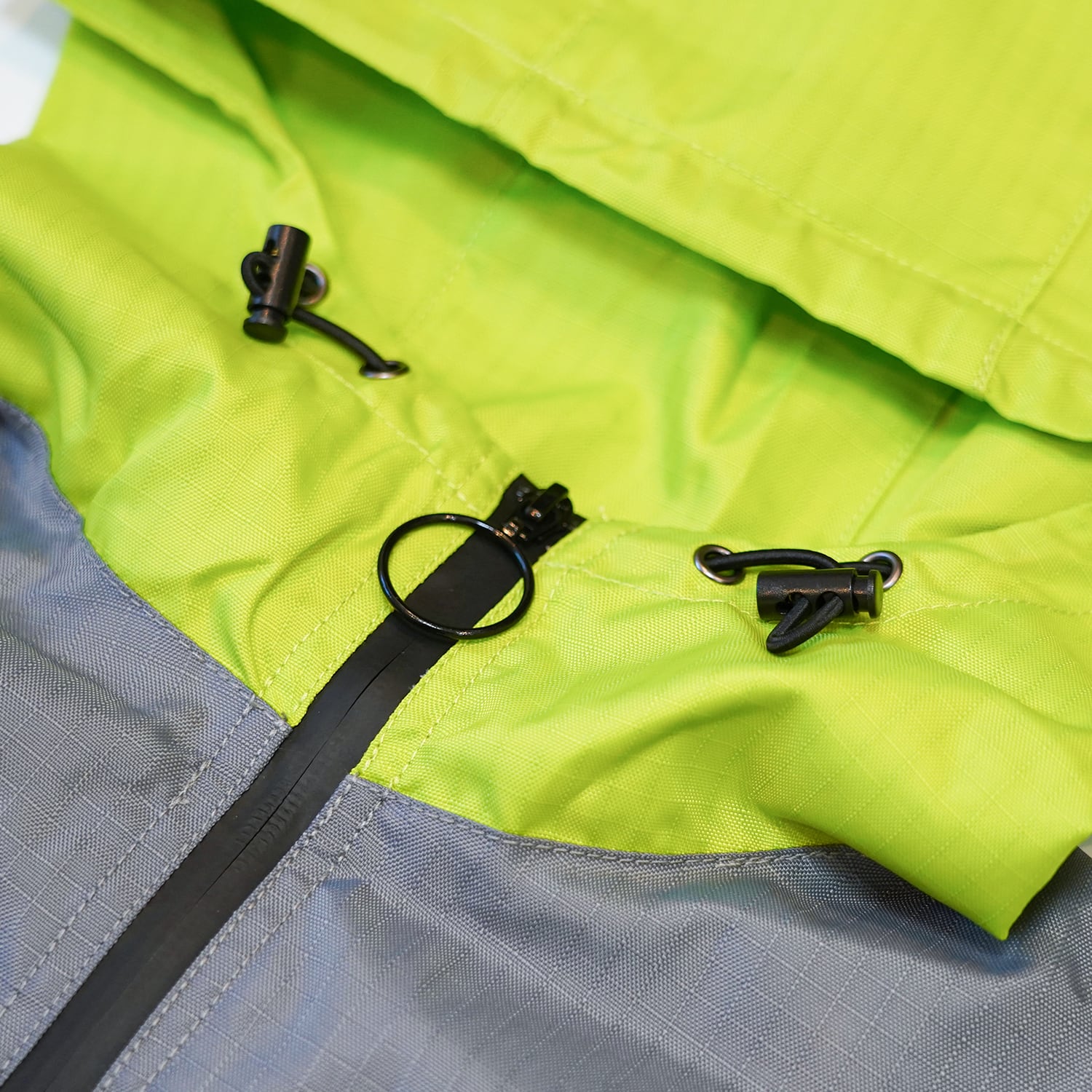 T.C.R WATERPROOF ANORAK VENTURE JACKET - GRAY / LIME GREEN