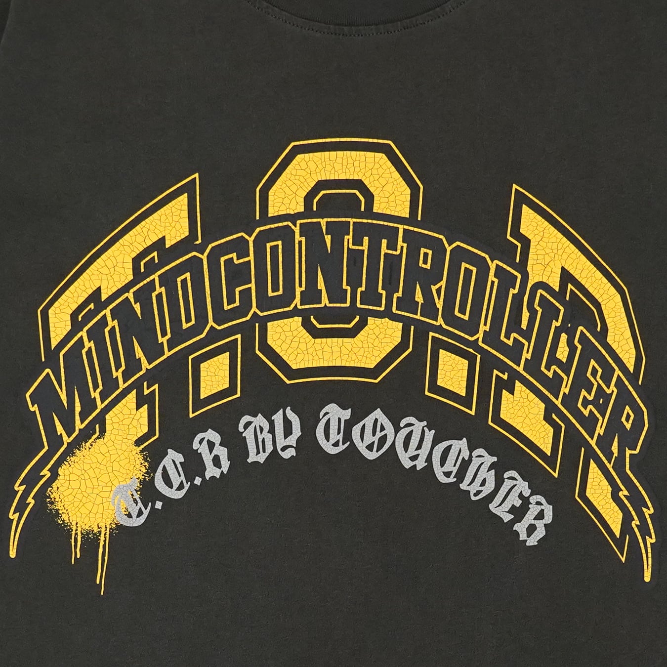 T.C.R MIND CONTROLLER WASHED S/S TEE - DARK GRAY