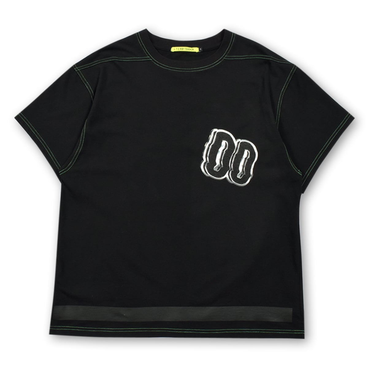 THERMOGRAPHY OVERSIZED S/S TEE - BLACK/GREEN