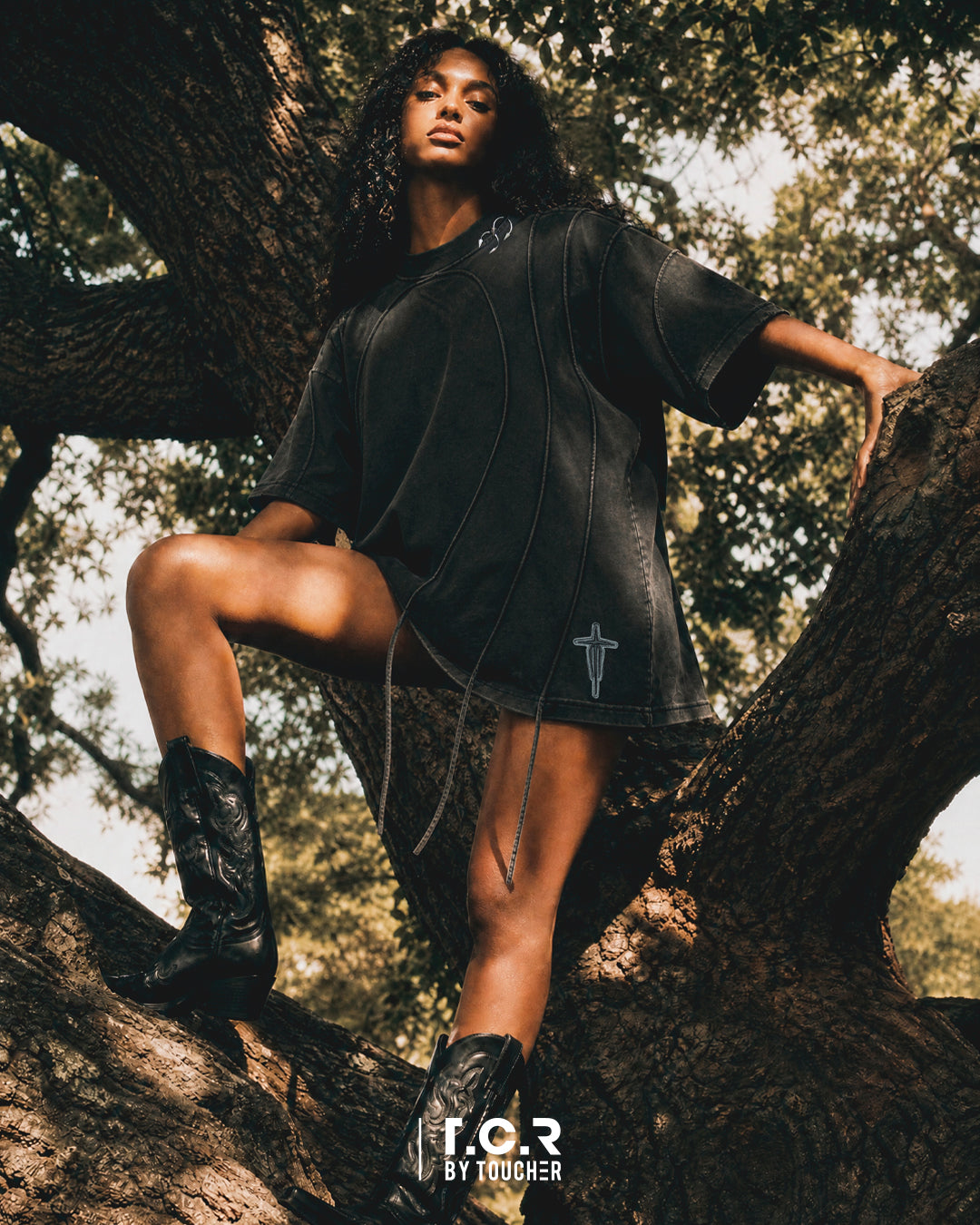T.C.R DARK HAZE TEE - BLACK