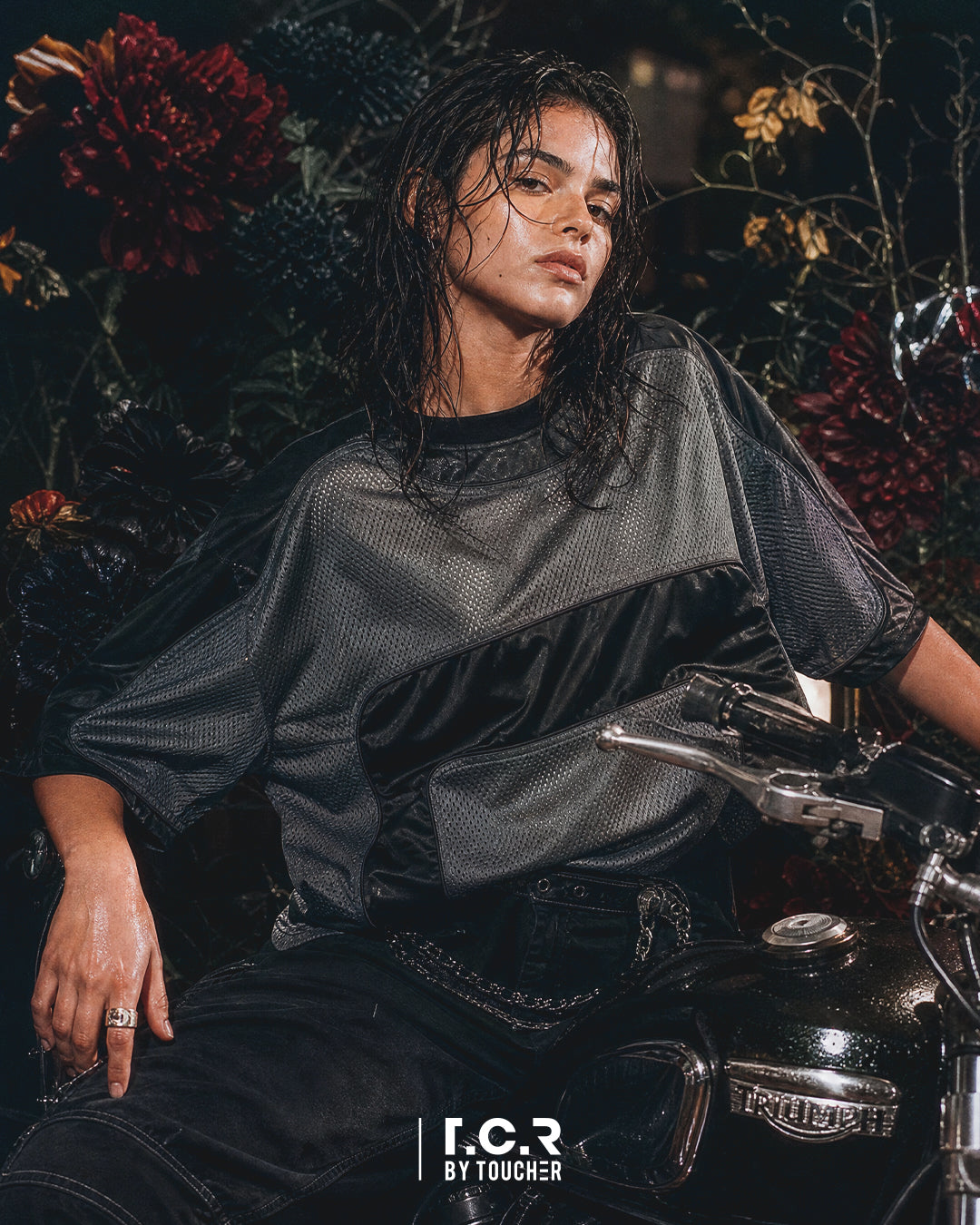 T.C.R DIVISION GAME MESH SHIRT - BLACK