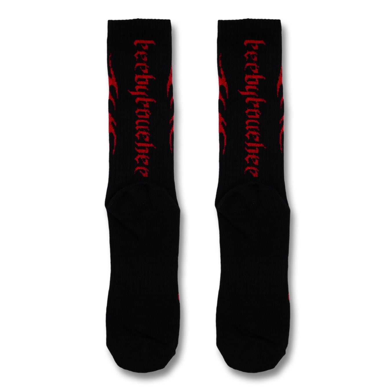 T.C.R TRIBAL FLAME SOCKS - BLACK/RED