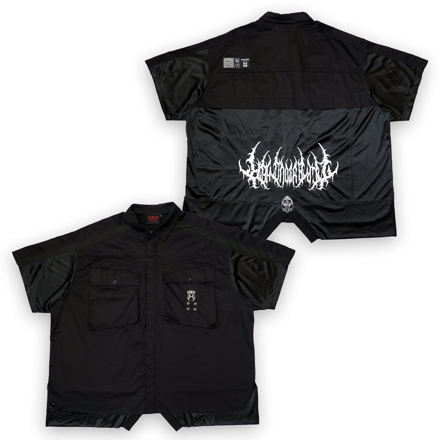 T.C.R NIGHT RAVER RECONSTRUCTION SHIRTS - BLACK