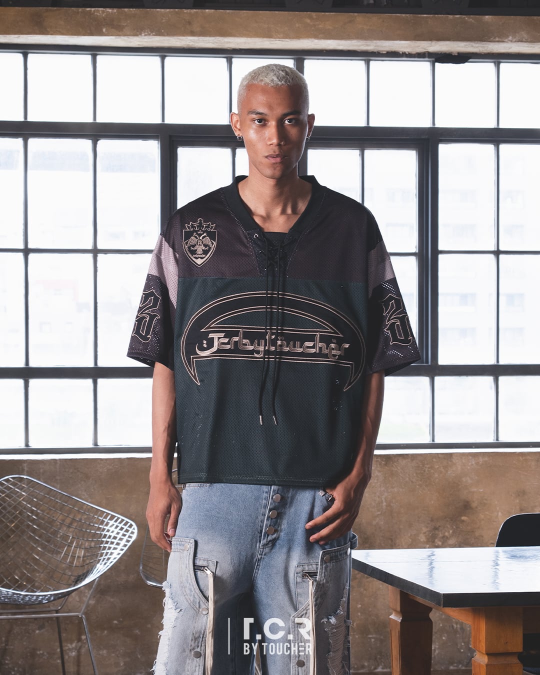 T.C.R MITTERNACHT MESH GAME JERSEY - GREEN