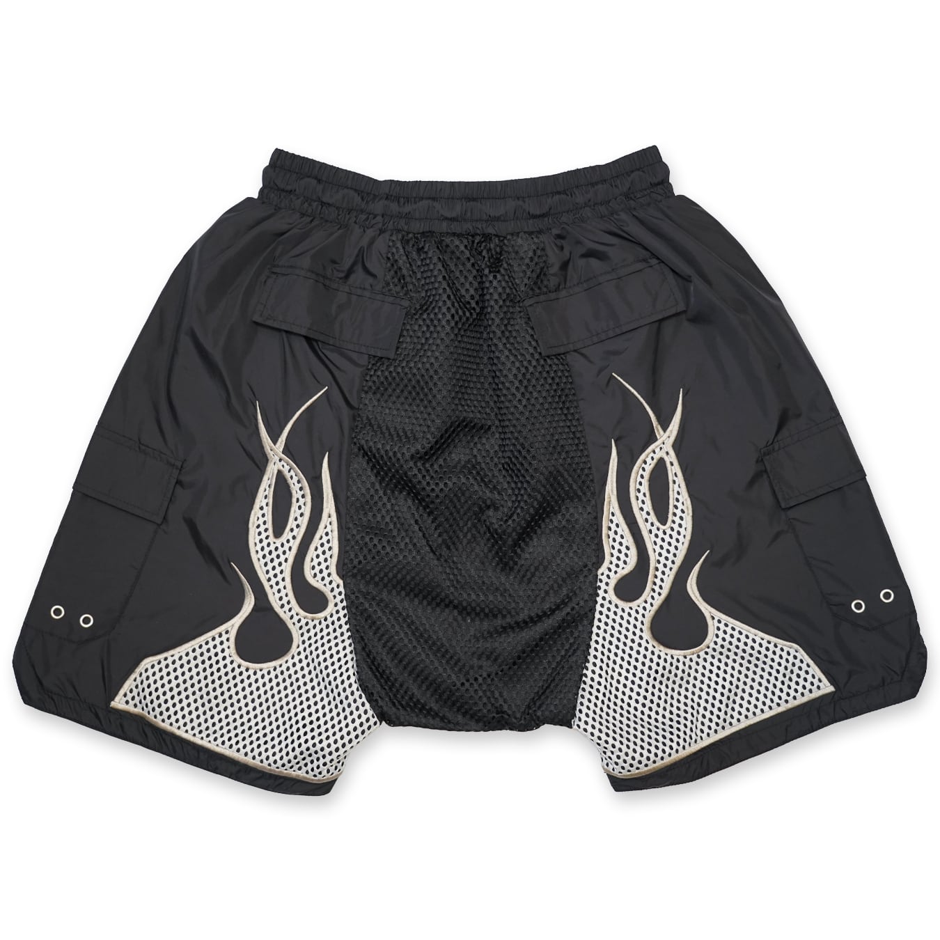 T.C.R FLAME SARUEL NYLON SHORTS - BLACK / GRAY