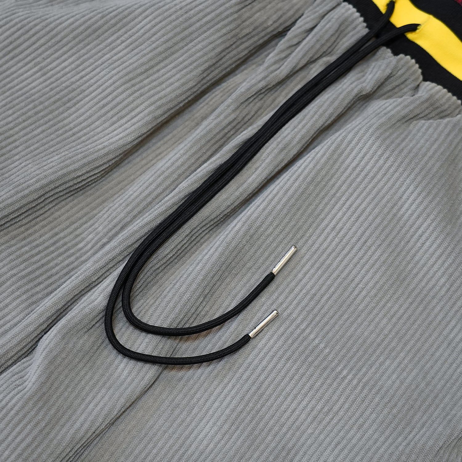 T.C.R CORDUROY WIDE EASY PANTS - GRAY