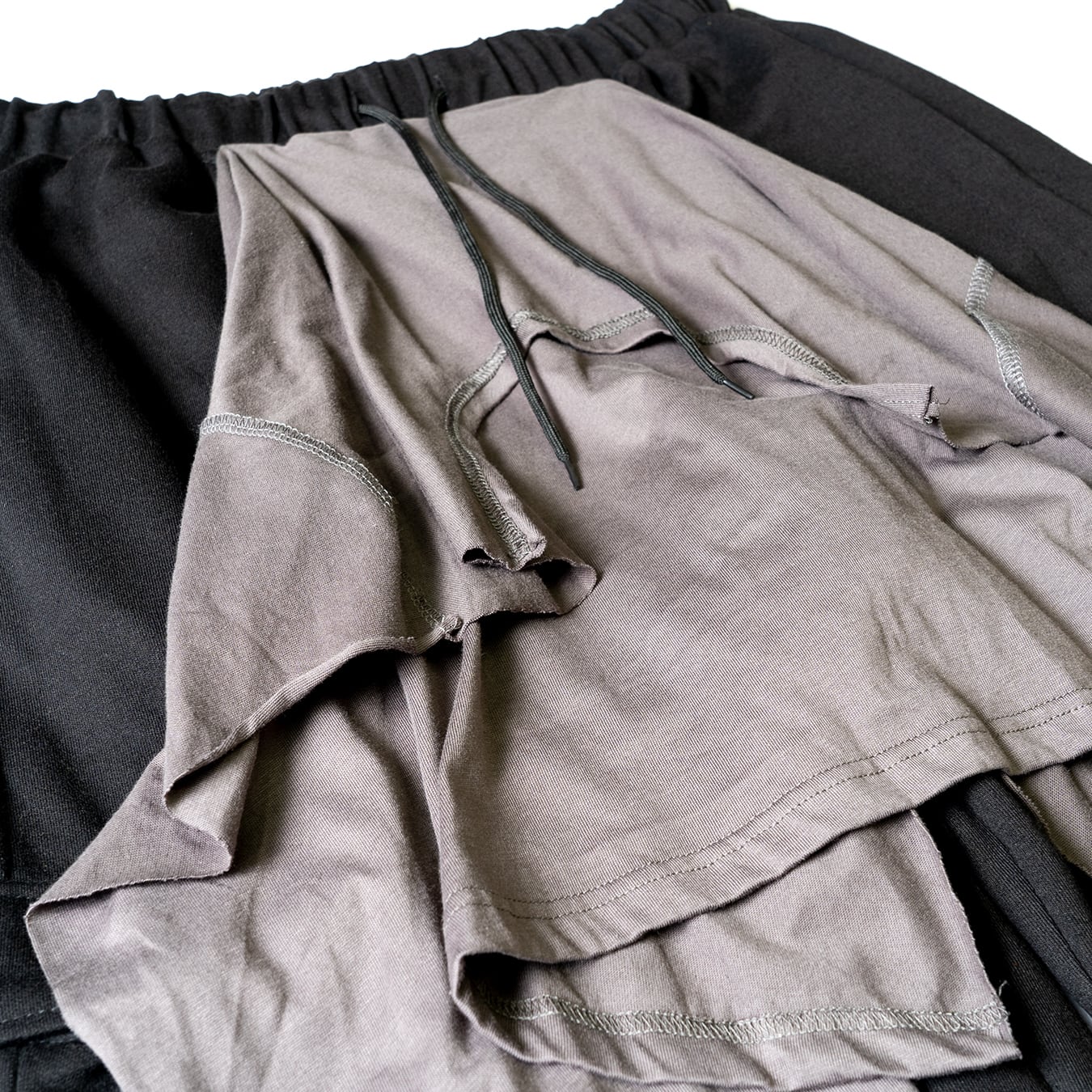 REWORK SWEAT CARGO PANTS - GRAY/BLACK