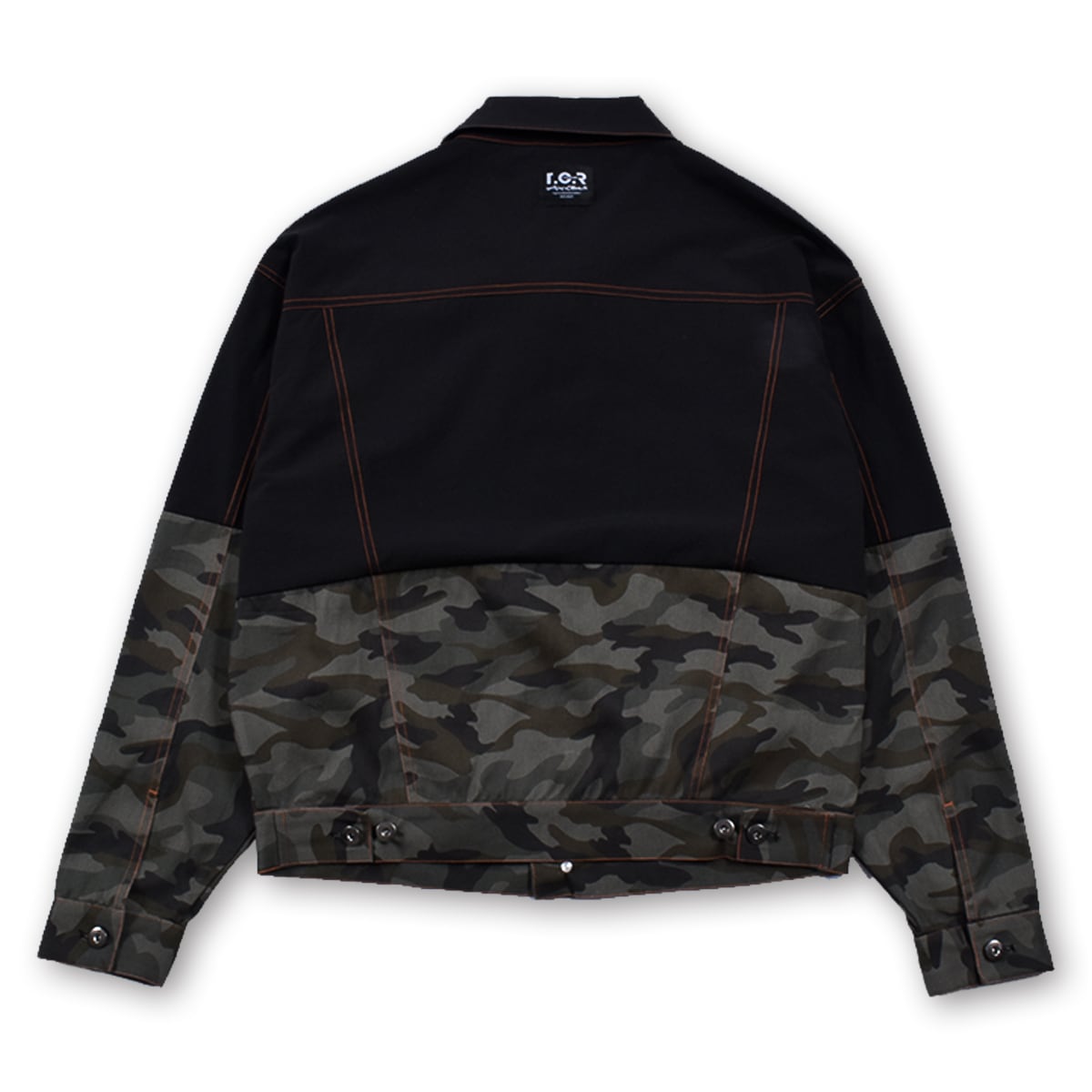 T.C.R EQUIPMENT TRUCKER JACKET V2 - BLACK/CAMO