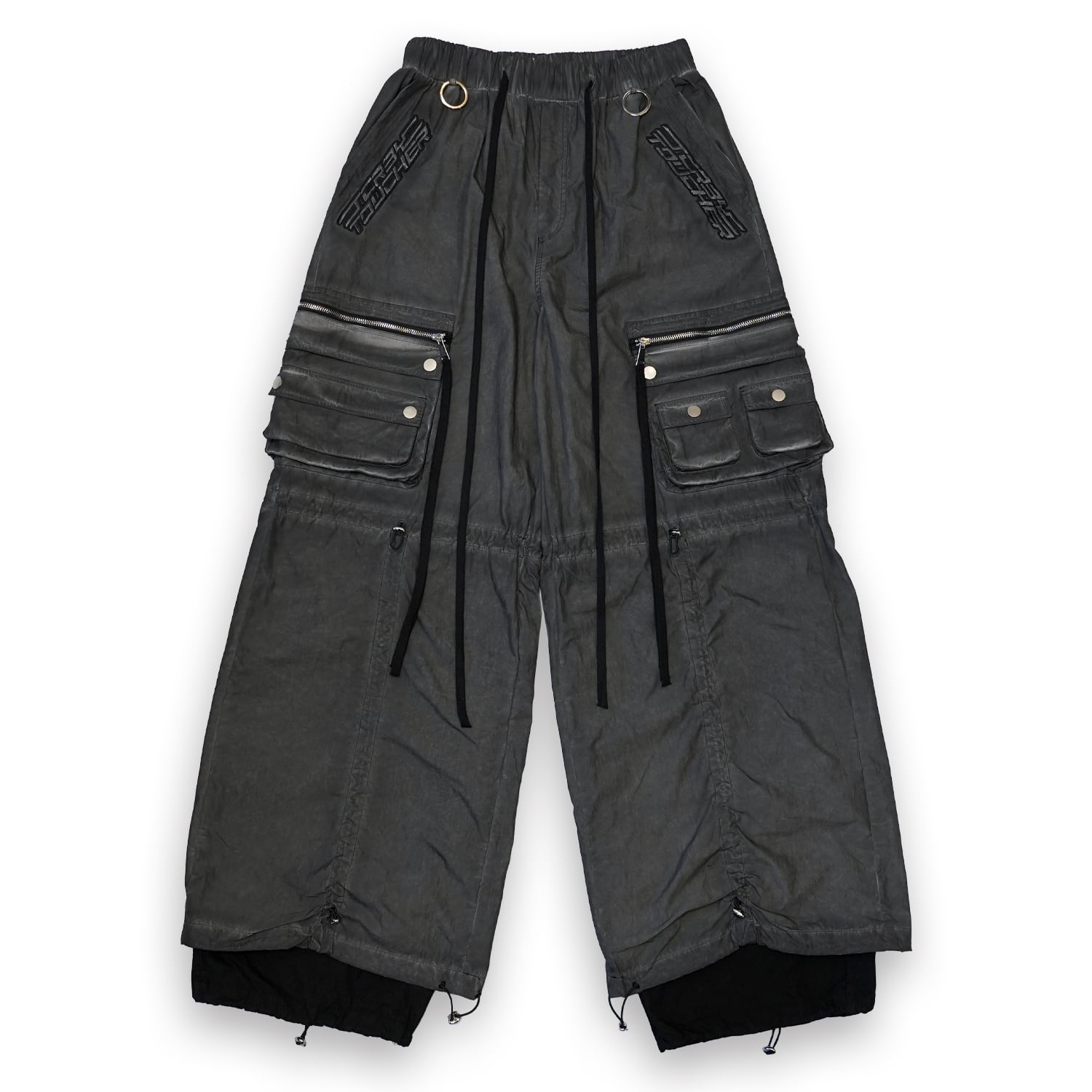 T.C.R TRANSFORM LAYERD BAGGY PANTS - BLACK