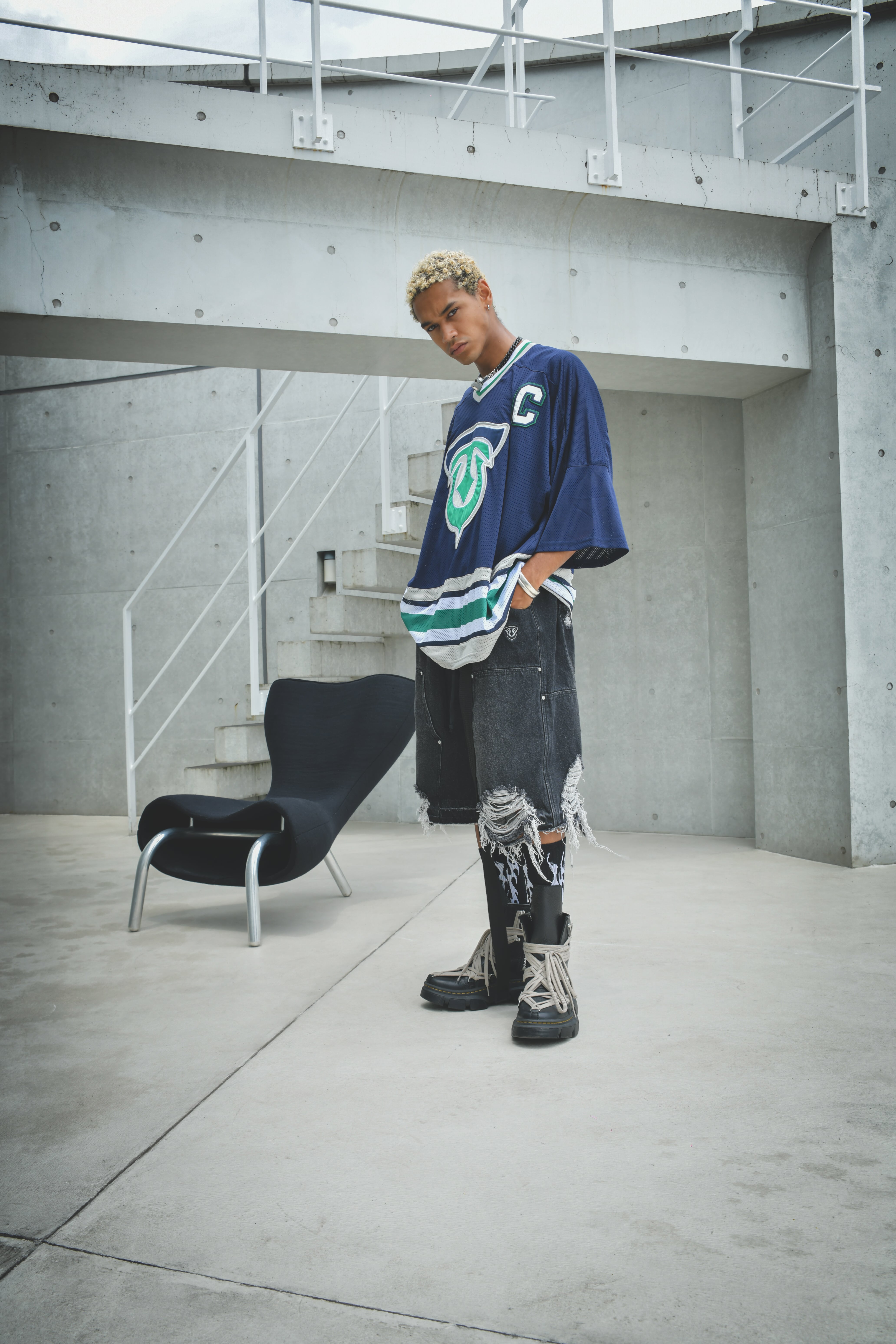 T.C.R NADIE ME PUEDE PARAR HOCKEY MESH SHIRTS - NAVY