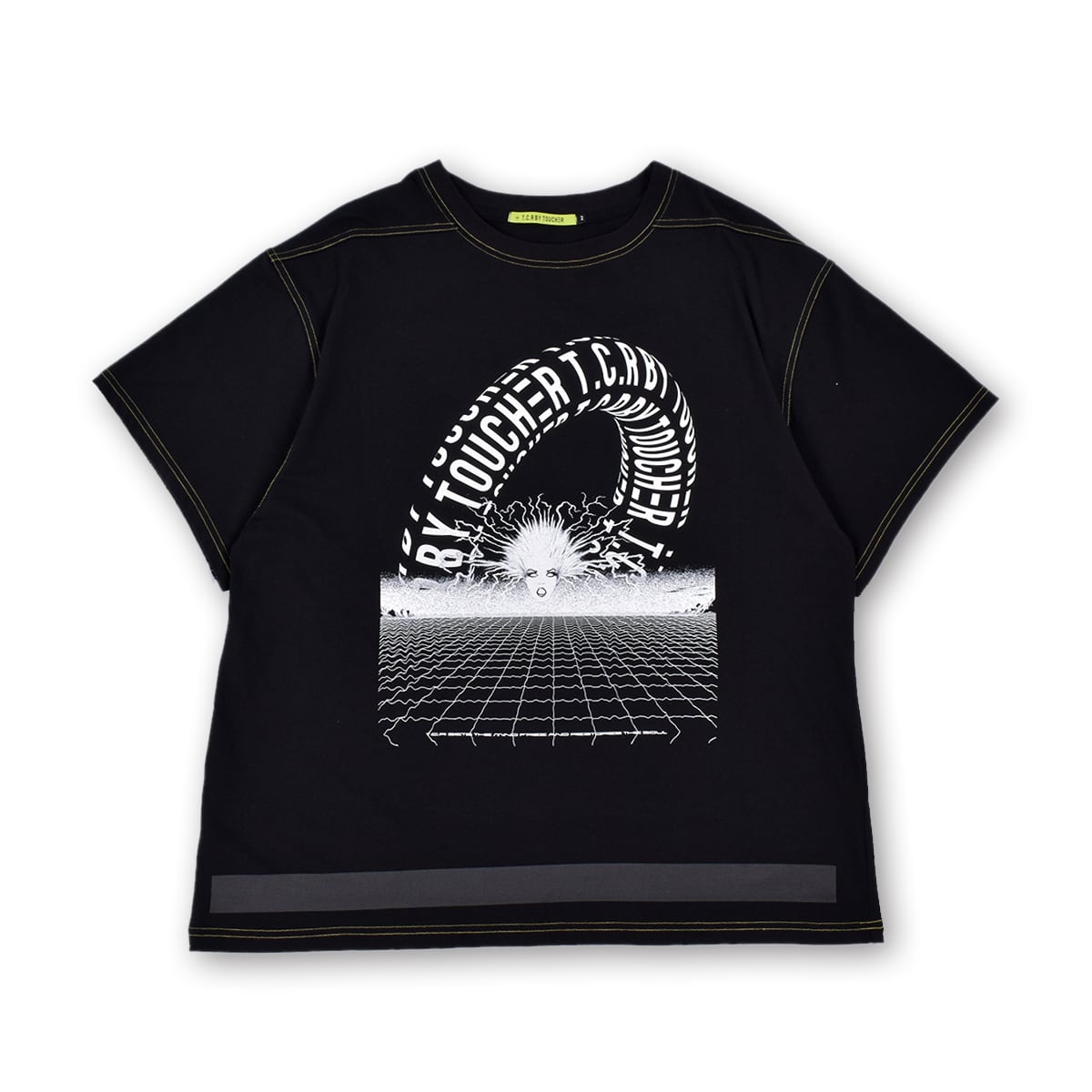 TUNNEL VISION OVERSIZED S/S TEE - BLACK/YELLOW