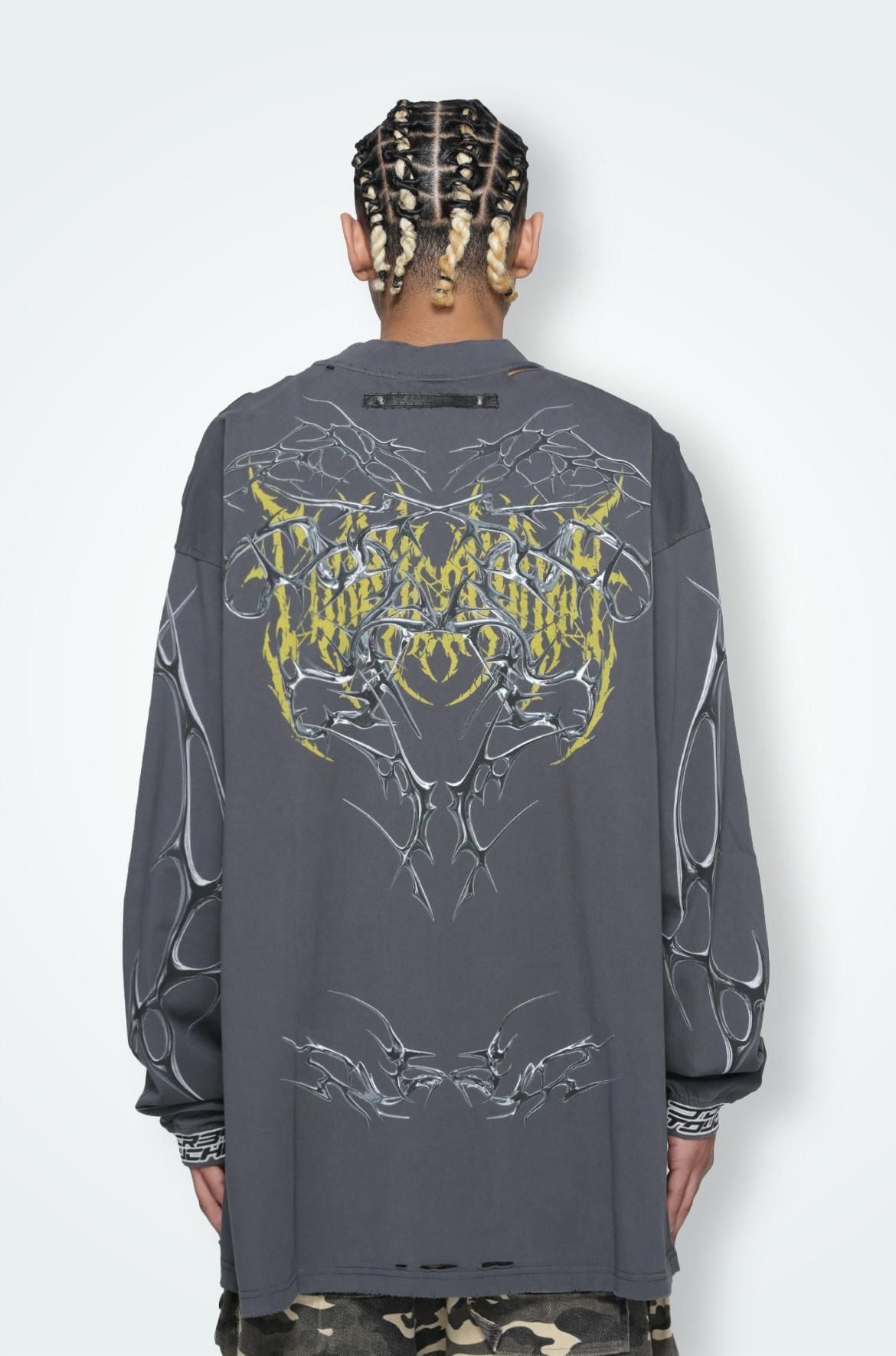 T.C.R CHROME ARMOR L/S TEE - BLACK
