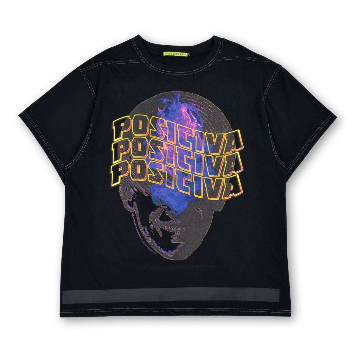 POSITIVA OVERSIZED S/S TEE - BLACK/GREEN