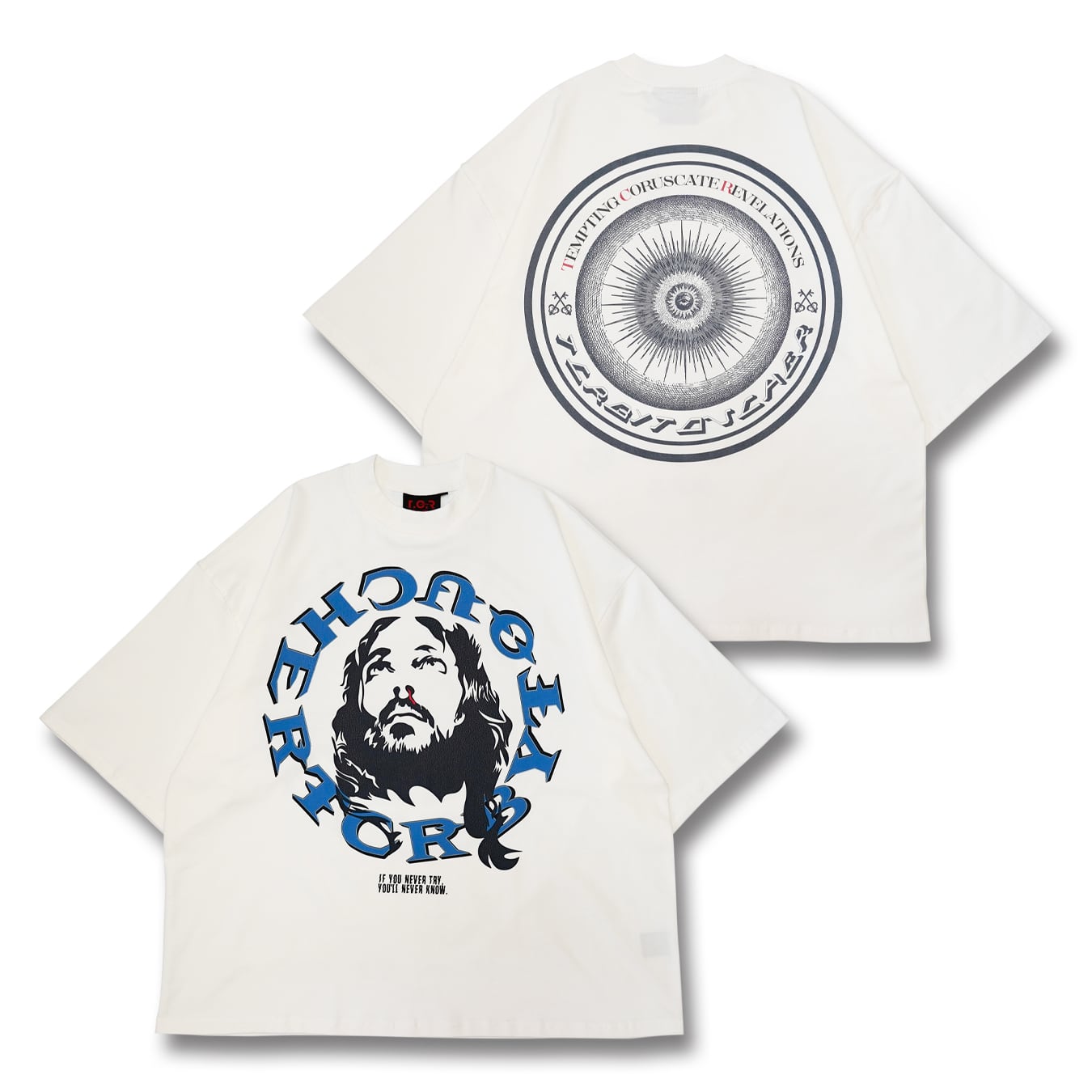 T.C.R JESUS CIRCLE LOGO S/S TEE - WHITE