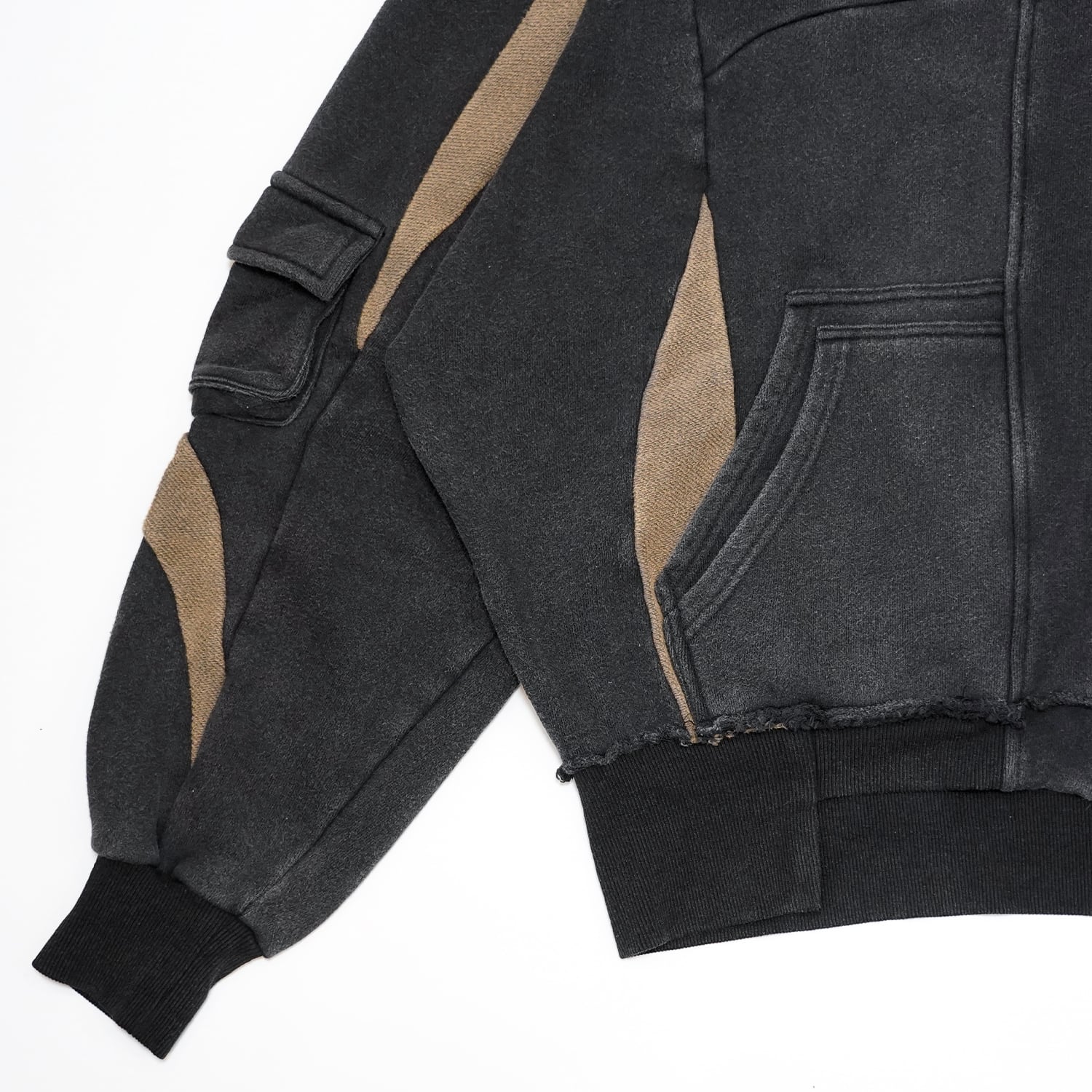 T.C.R ?DARK RIDER ZIP-UP HOODIE - BLACK