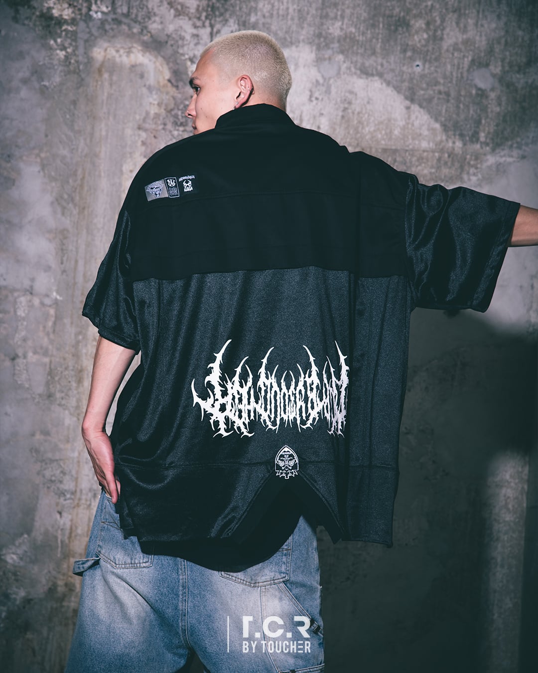 T.C.R NIGHT RAVER RECONSTRUCTION SHIRTS - BLACK