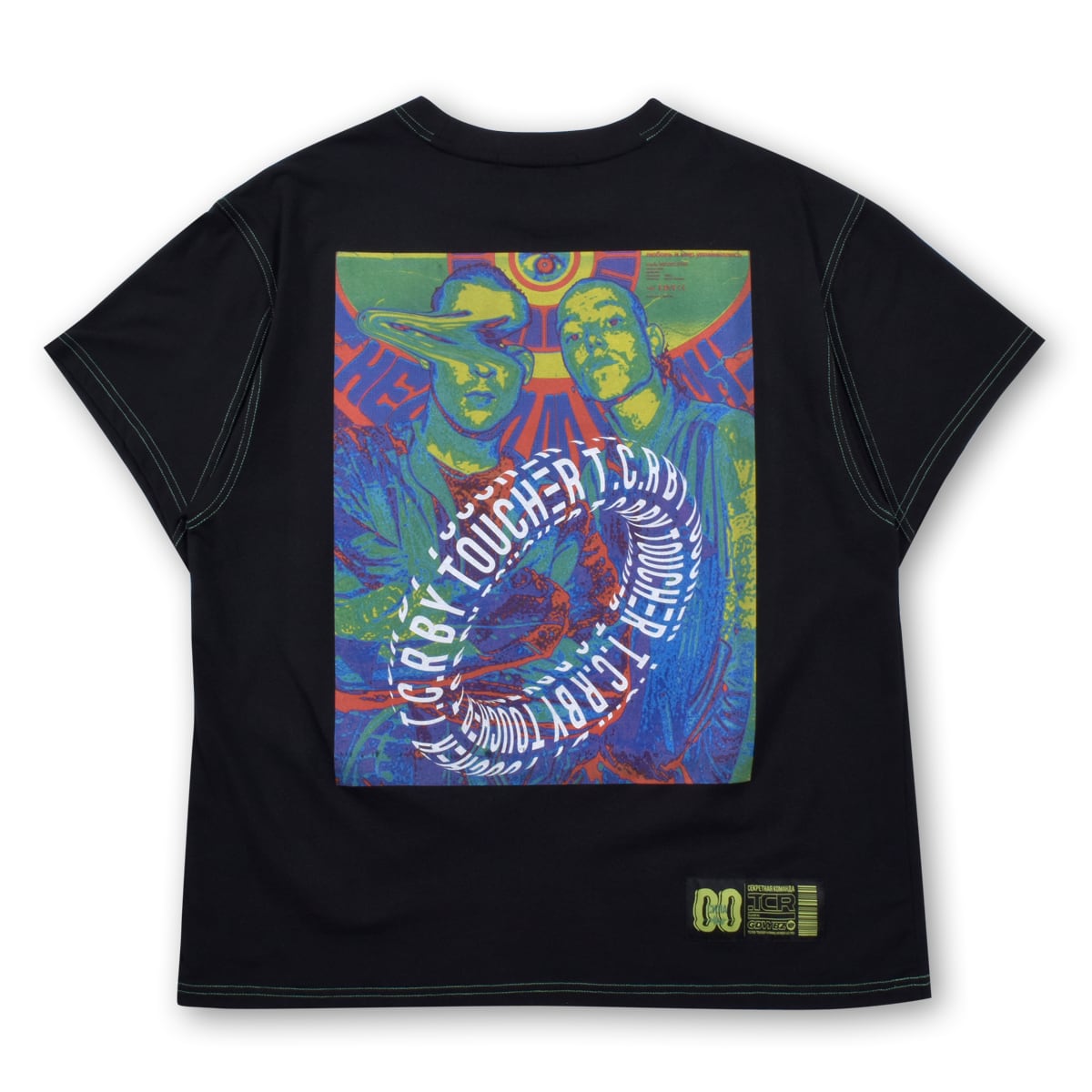 THERMOGRAPHY OVERSIZED S/S TEE - BLACK/GREEN
