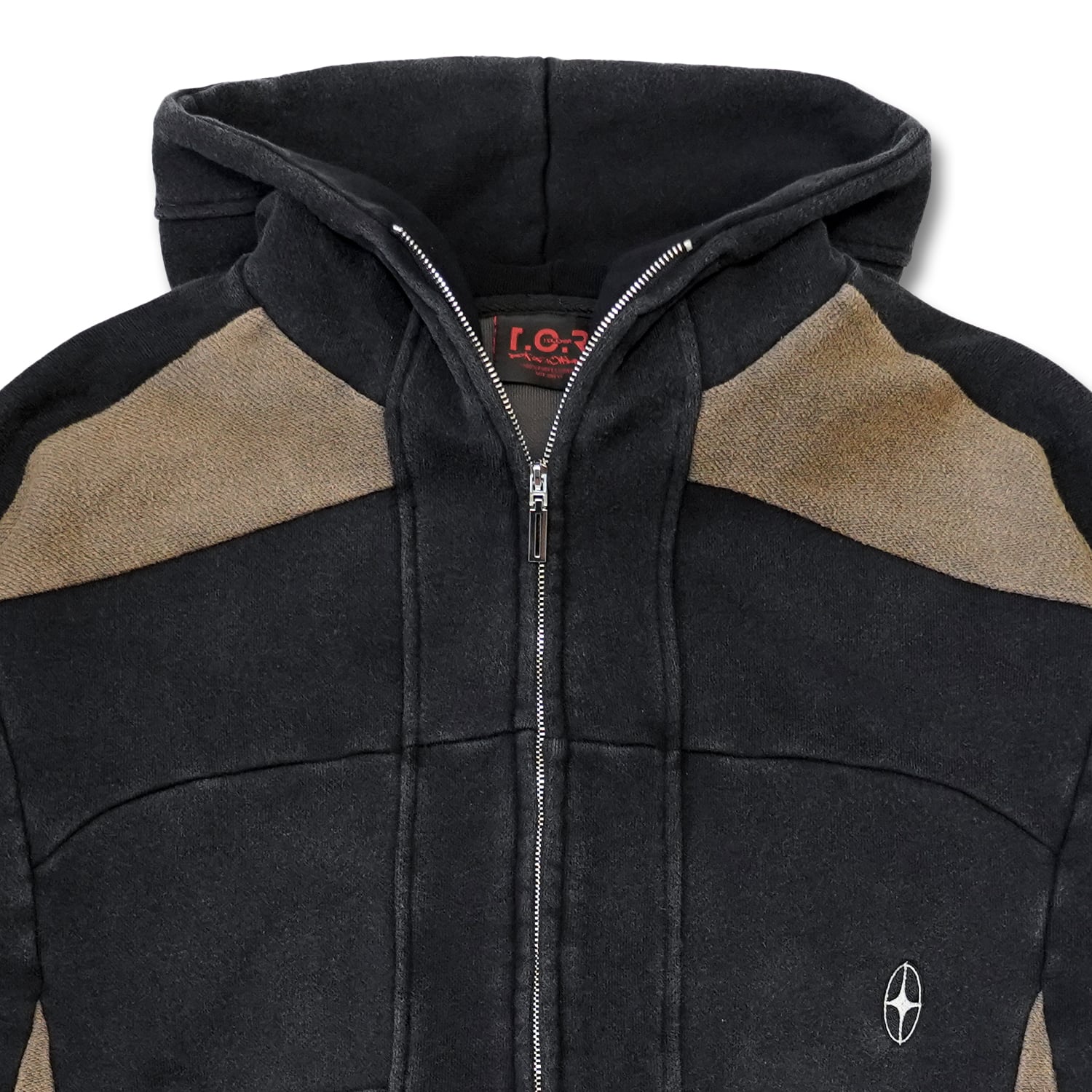 T.C.R ?DARK RIDER ZIP-UP HOODIE - BLACK