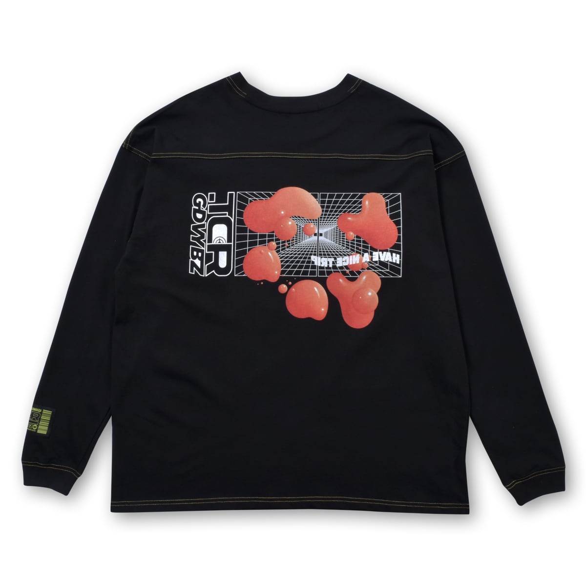 RAVER OVERSIZED L/S TEE - BLACK/YELLOW