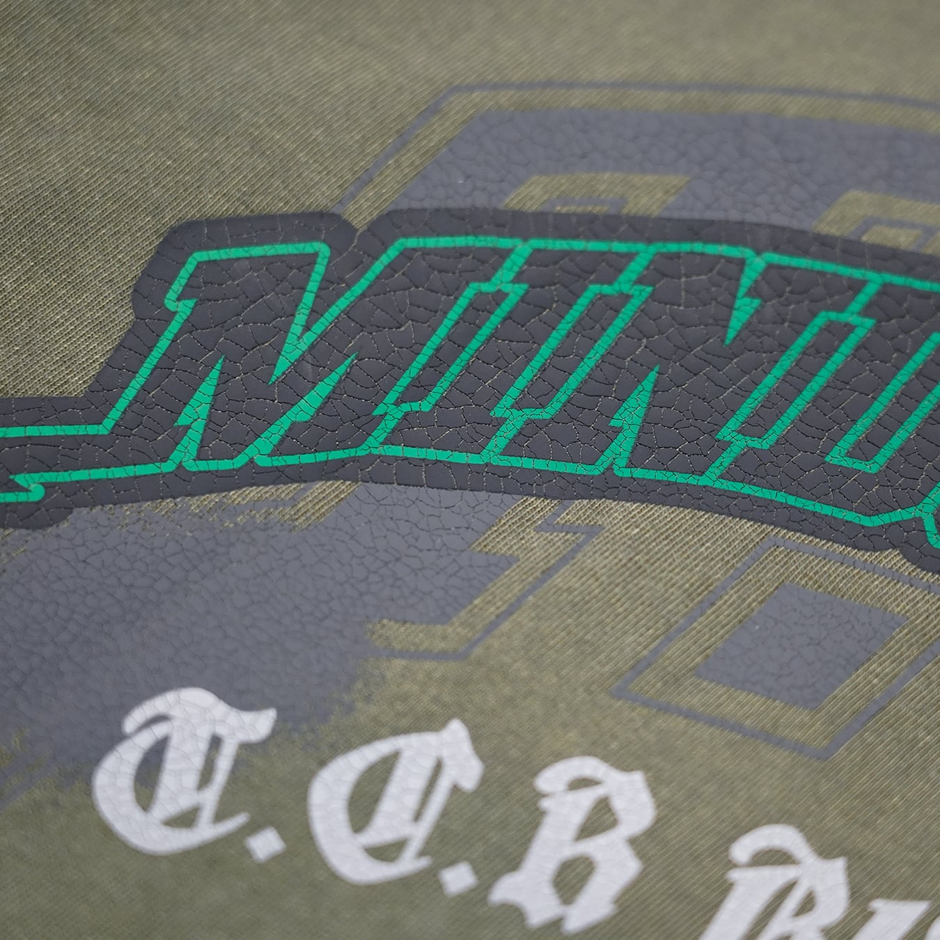 T.C.R MIND CONTROLLER WASHED S/S TEE - GRAY GREEN