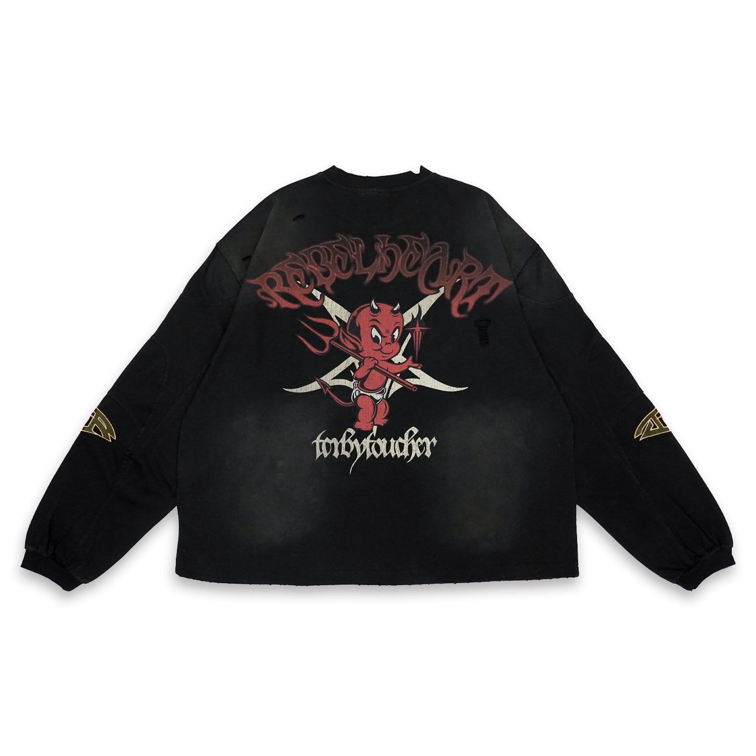 T.C.R REBEL HEART L/S TEE - BLACK