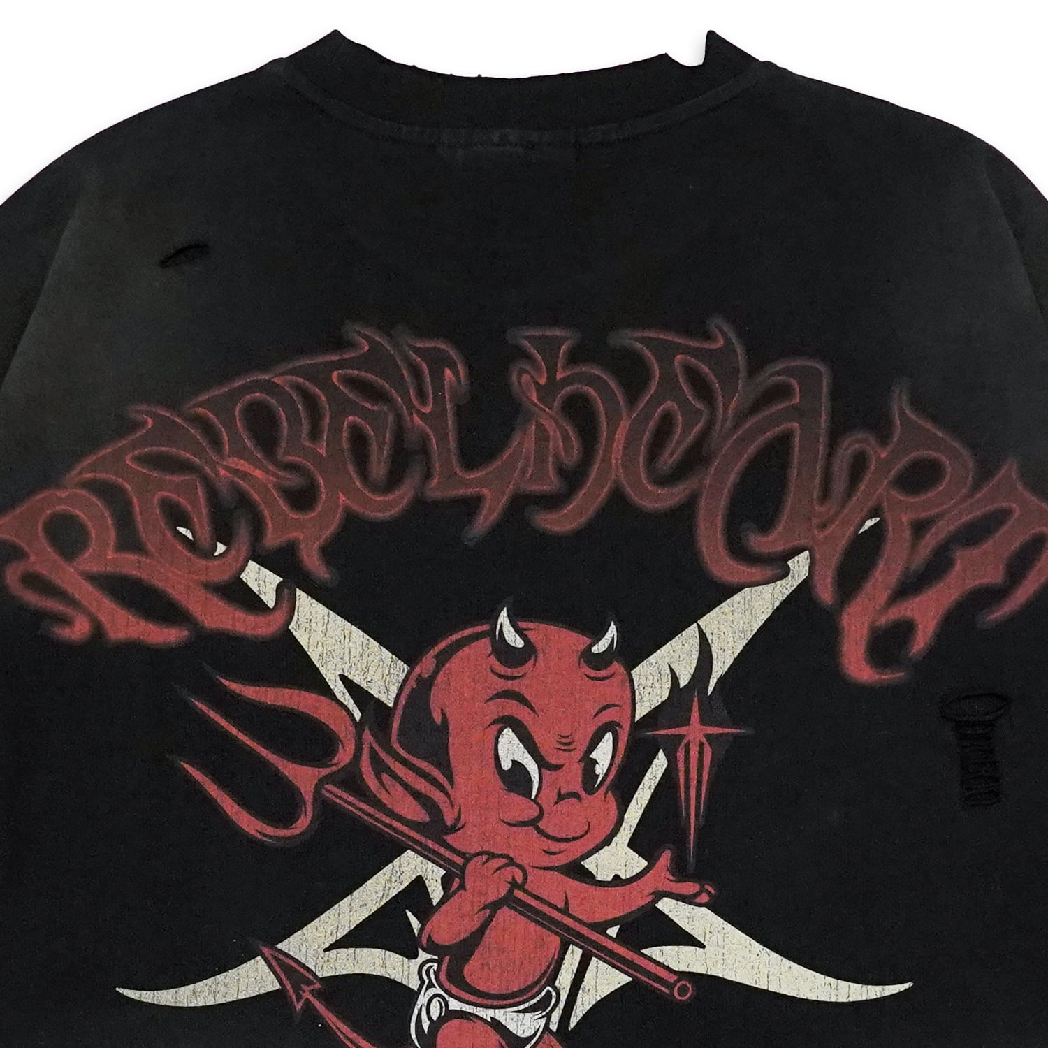 T.C.R REBEL HEART L/S TEE - BLACK
