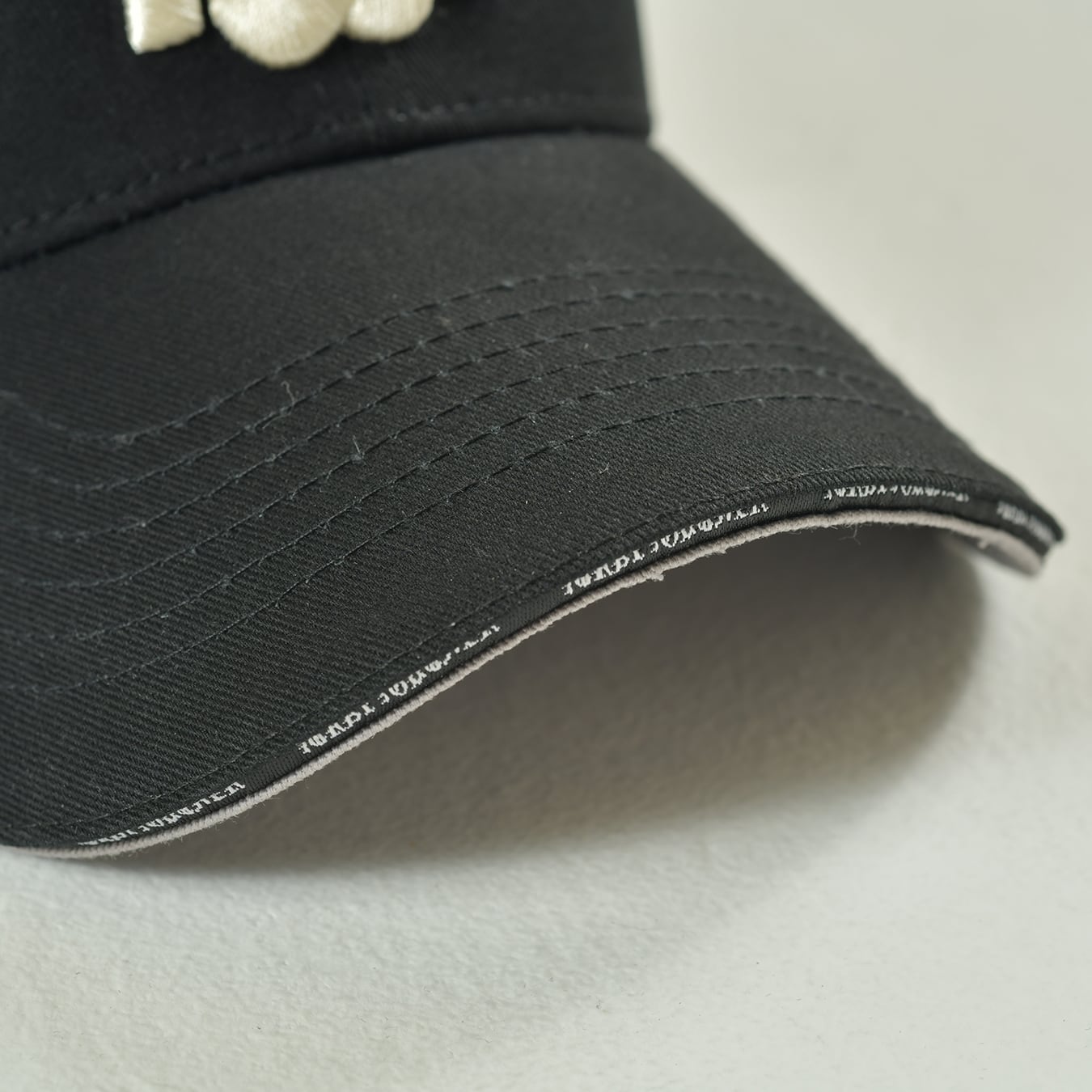 T.C.R MONOGRAM LOGO 6PANEL JESUS CAP - BLACK