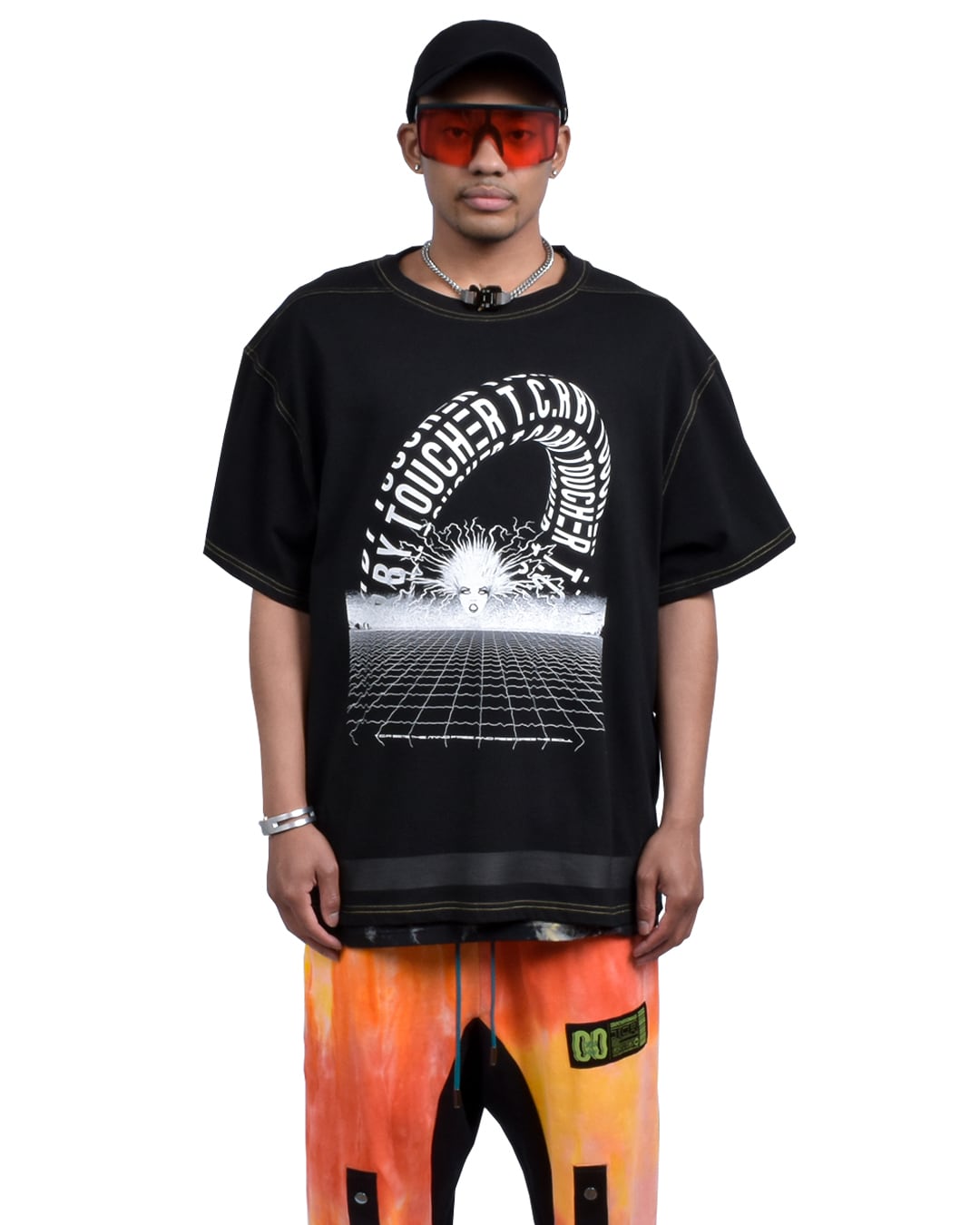 TUNNEL VISION OVERSIZED S/S TEE - BLACK/YELLOW